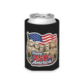 "Happy 250th America!" Trump on Mt. Rushmore Can Cooler Koozie (Fourth of July)