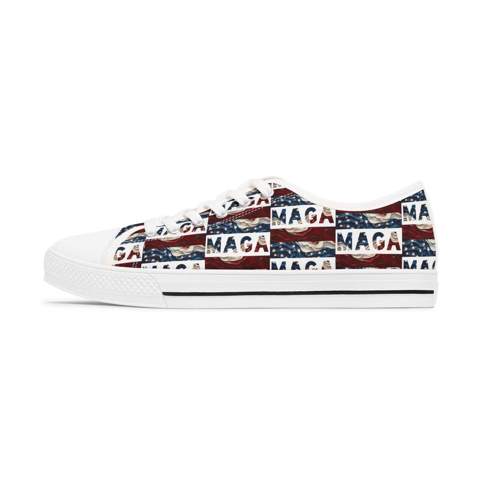 MAGA Red white and blue Women's Low Top Sneakers