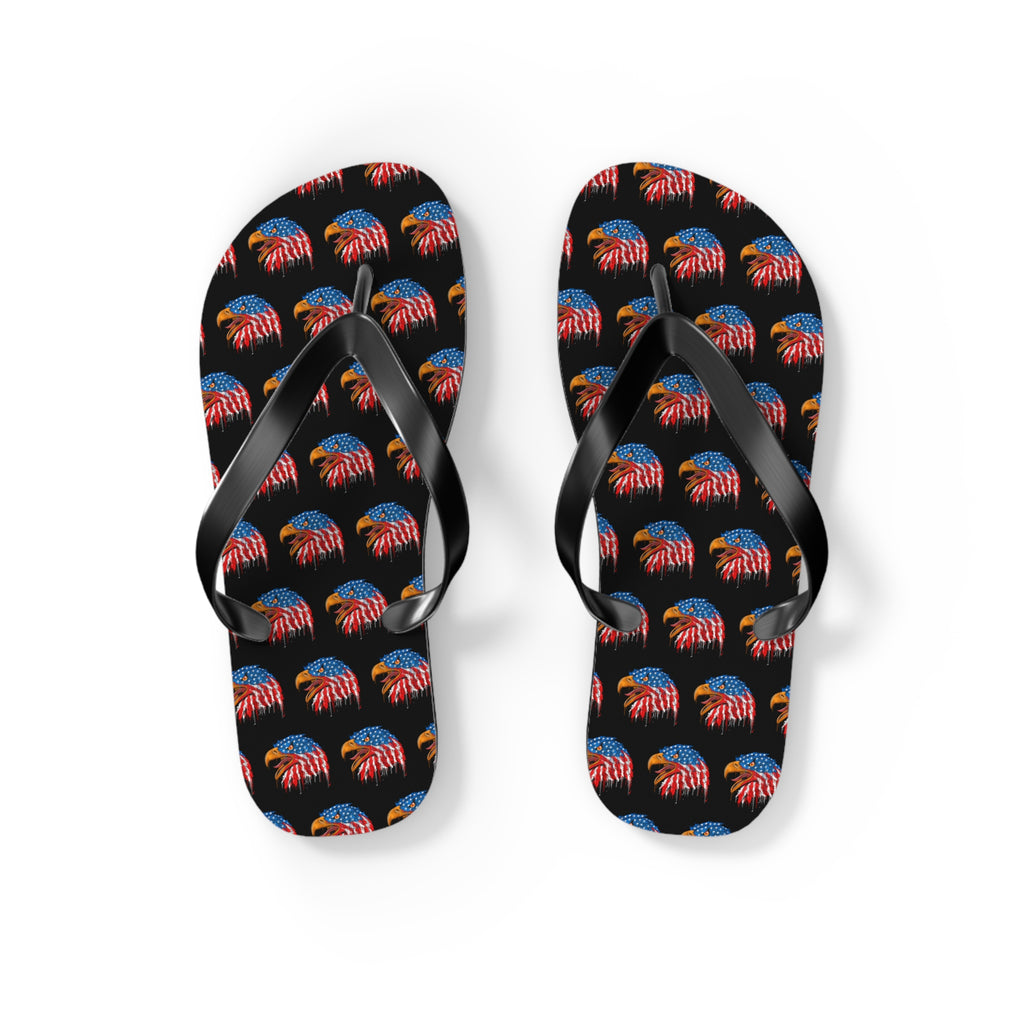 American Flag Eagle Flip Flops