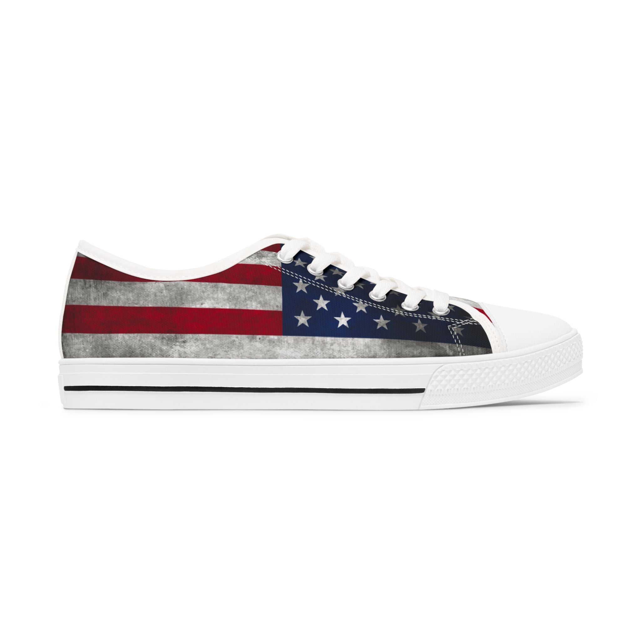 Trump American Flag MAGA Women's Low Top Sneakers Shoes