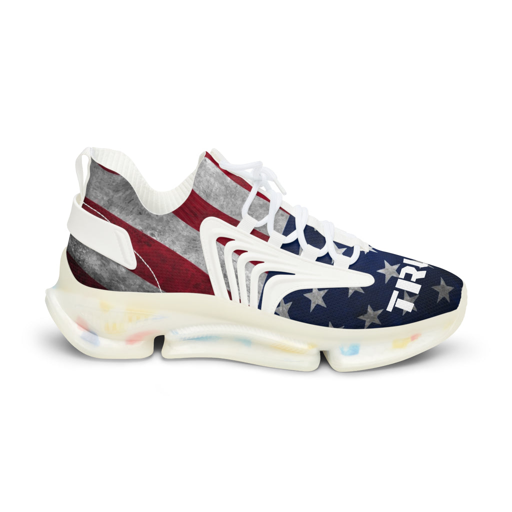 Trump American Flag Red White and Blue MAGA Men's Mesh Sneakers Shoes