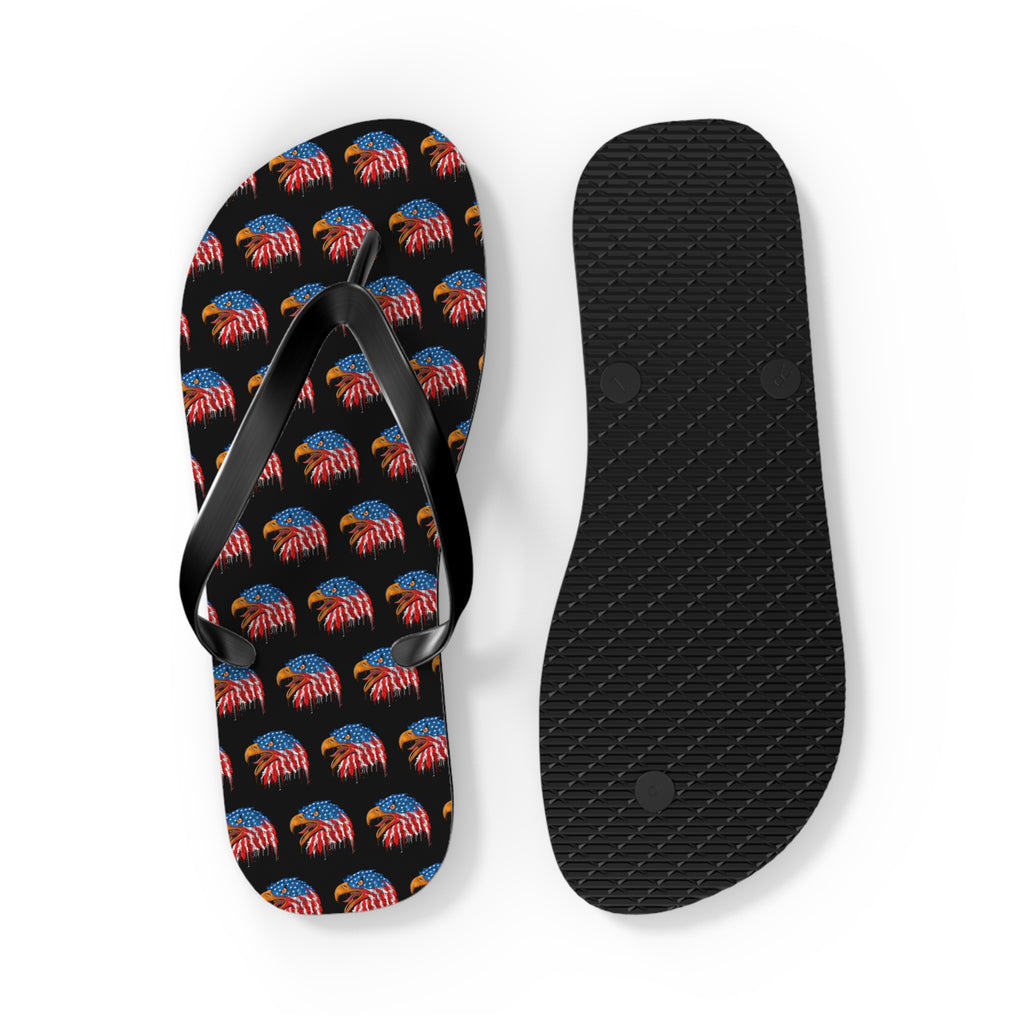 American Flag Eagle Flip Flops