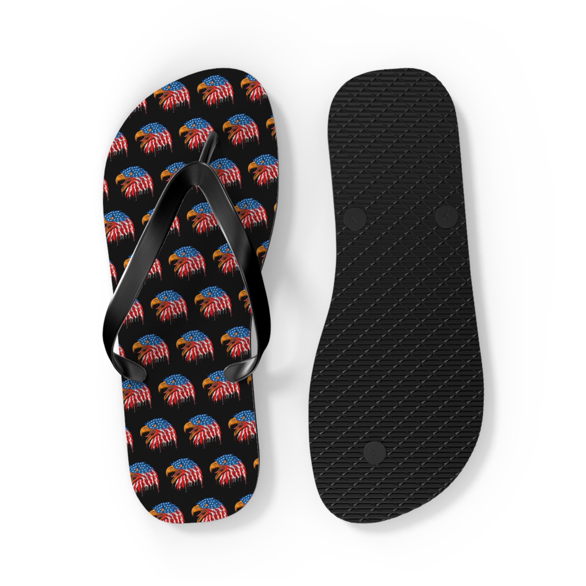 American Flag Eagle Flip Flops