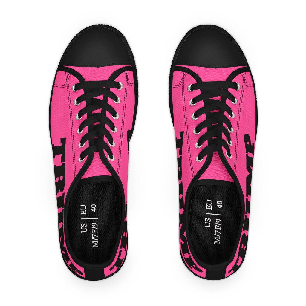Hot Pink Trump Women's Low Top Sneakers Shoes