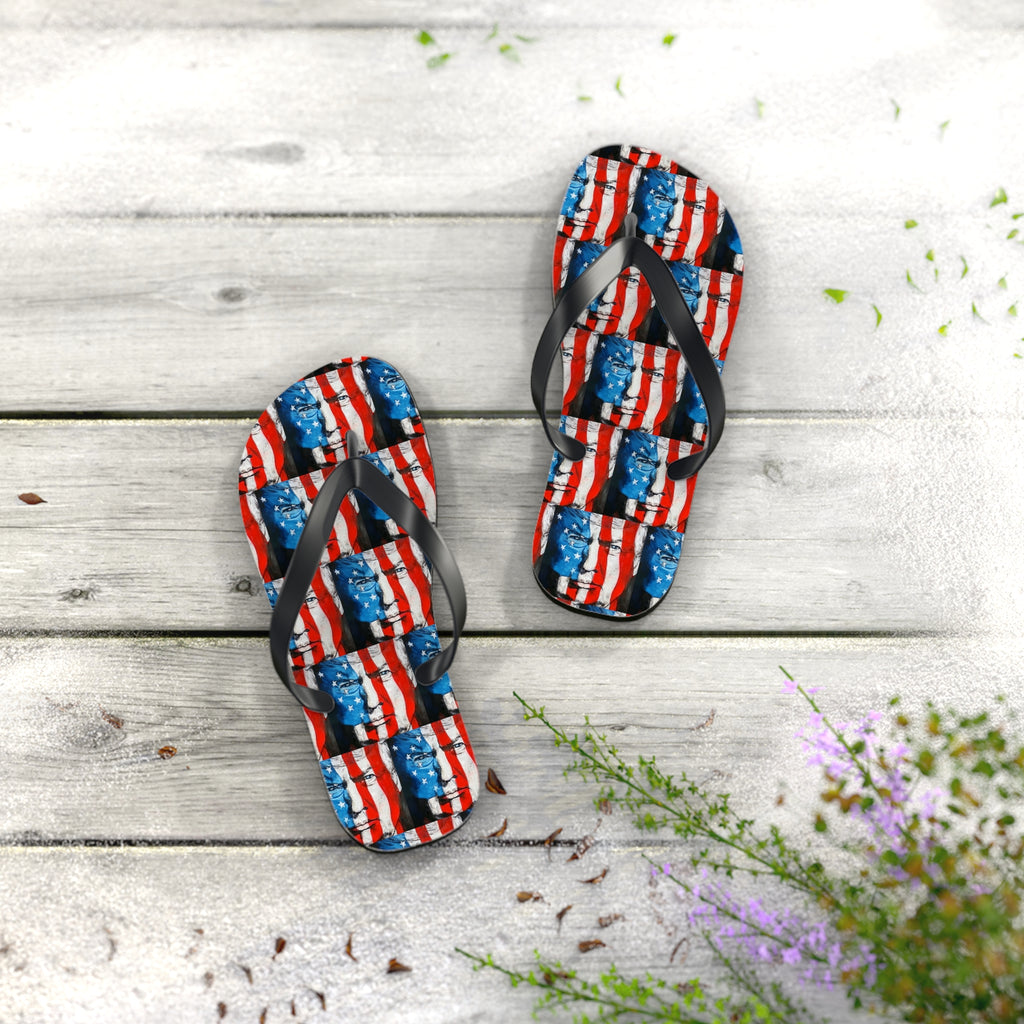 American Flag Trump Flip Flops