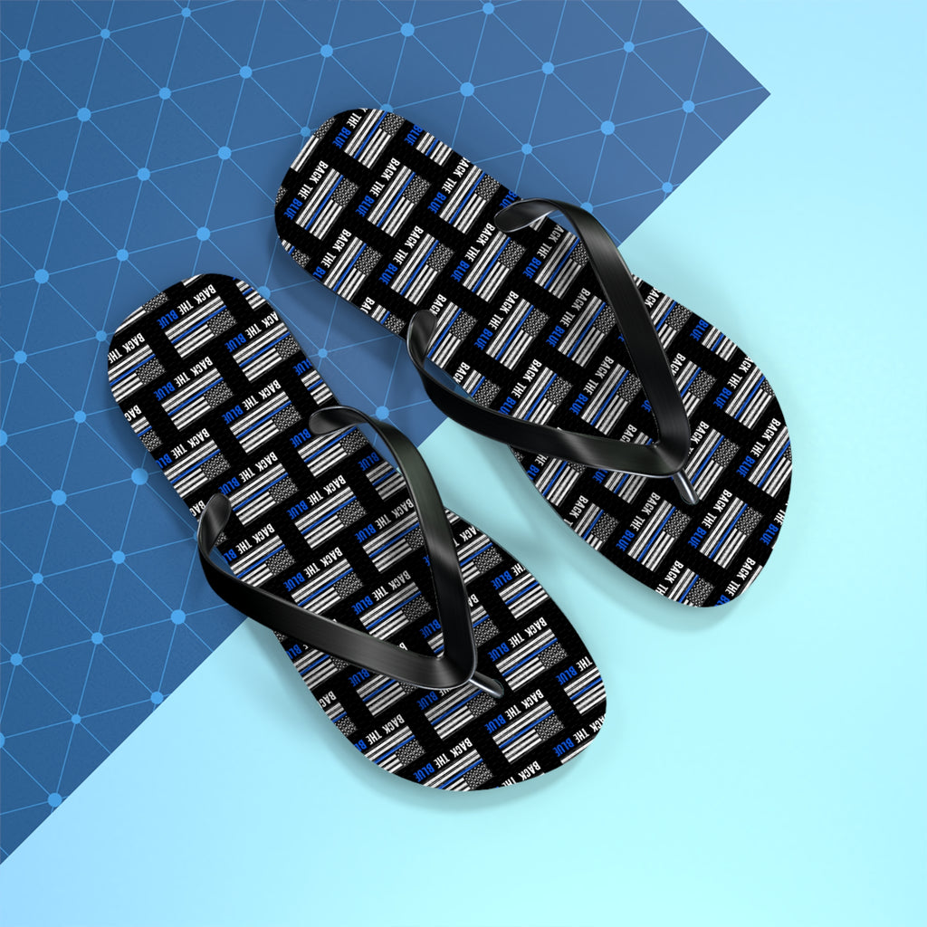 Back the Blue Flip Flops