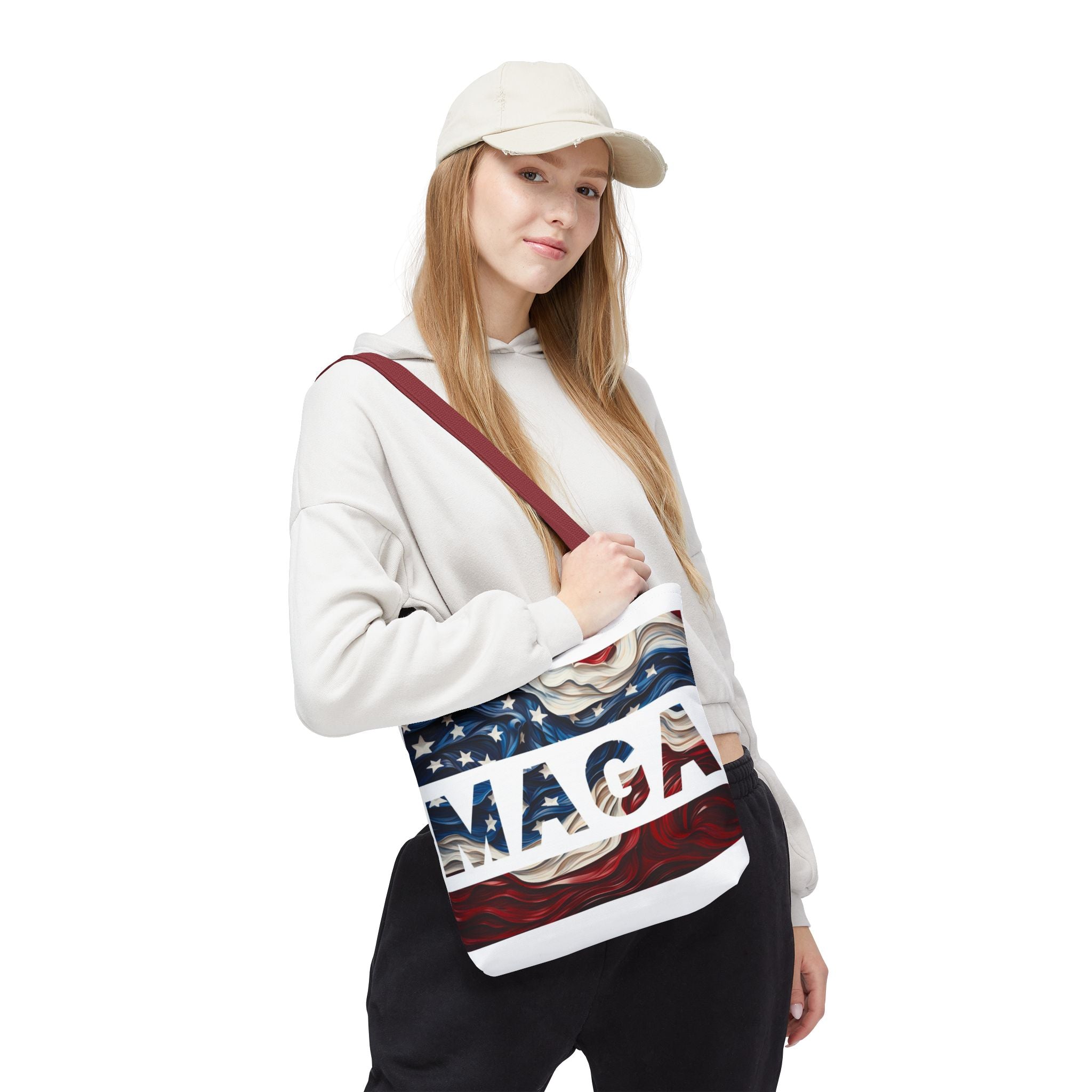 MAGA Red White & Blue Beach Travel Tote Bag