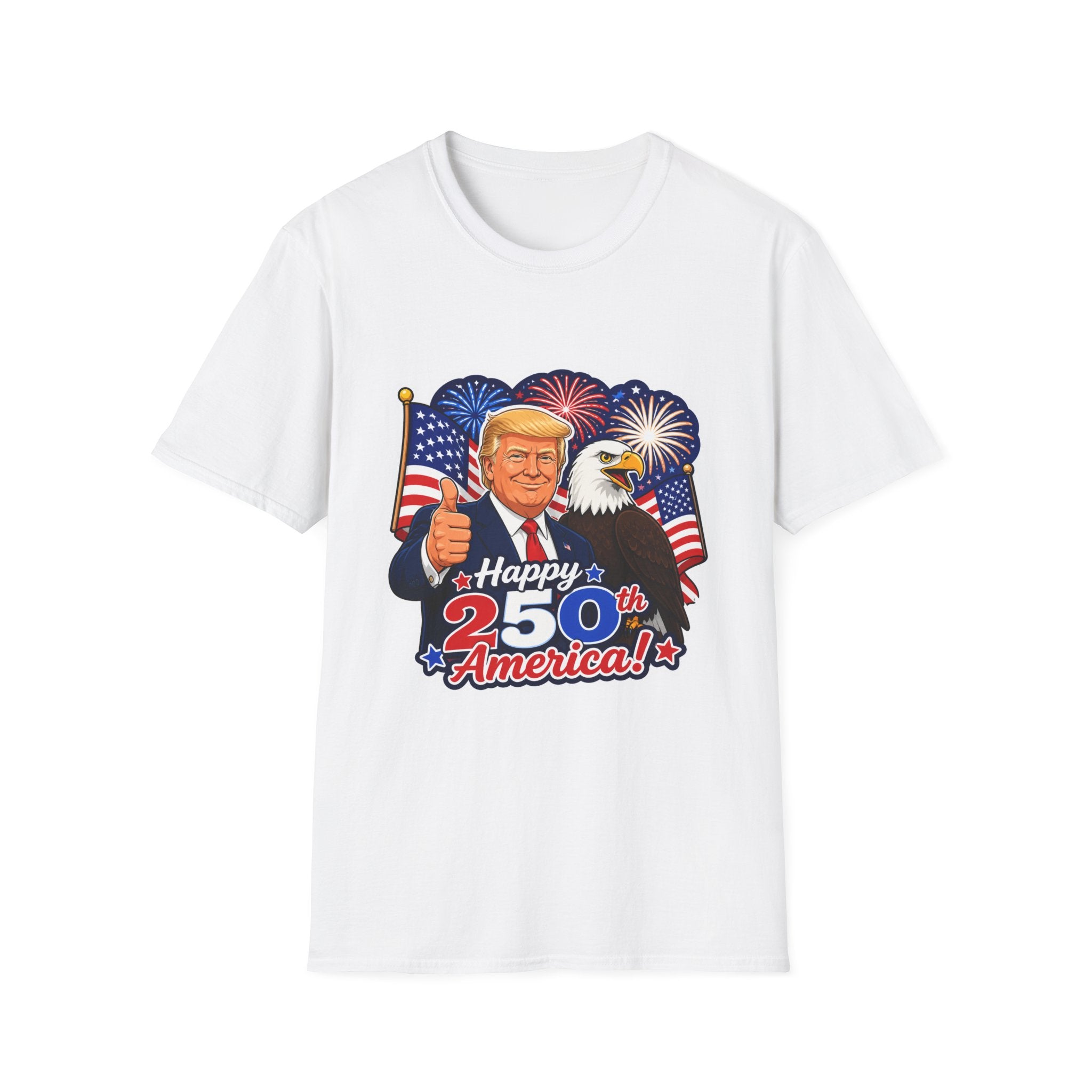 "Happy 250th America" with Trump, Eagle & Flag T-shirt