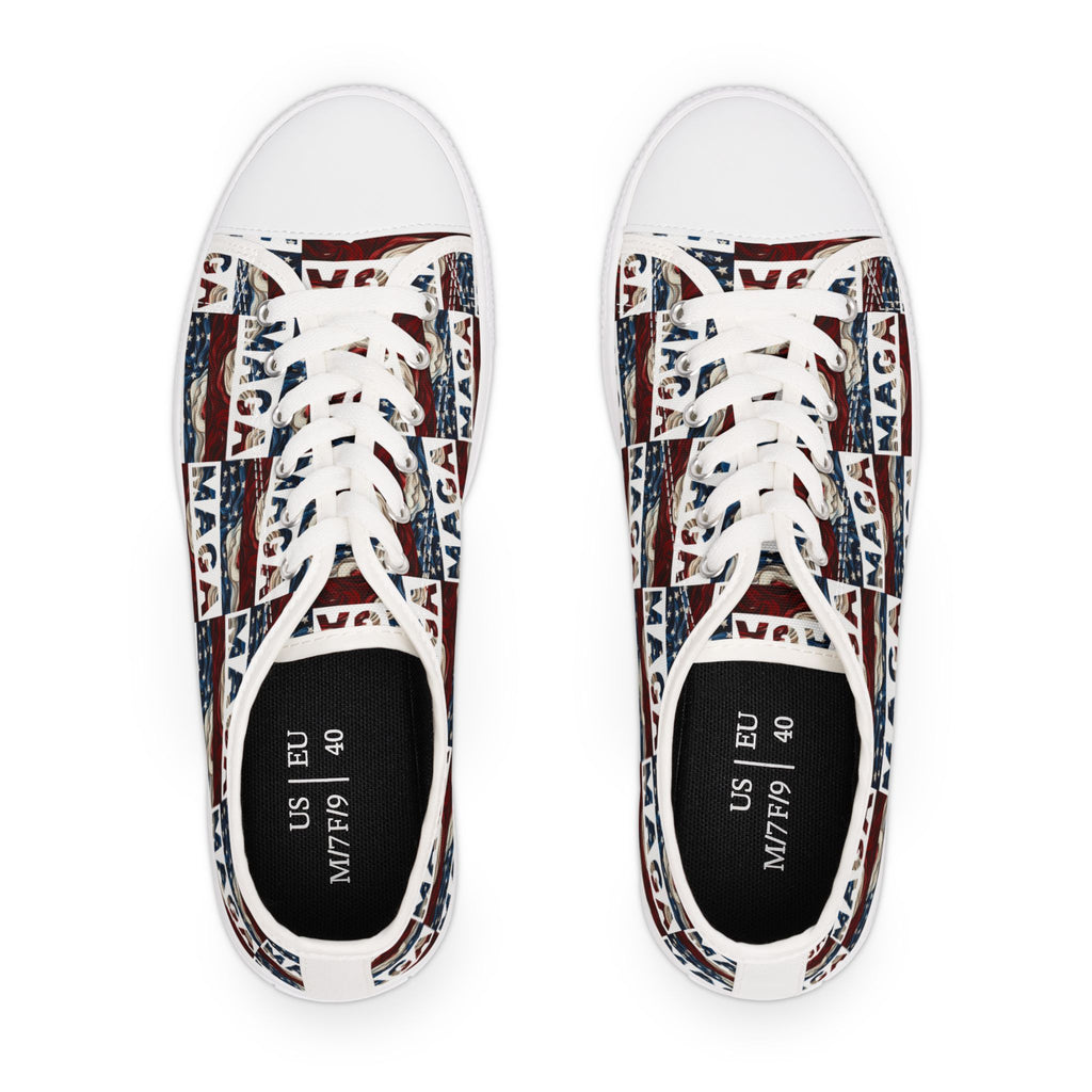 MAGA Red white and blue Women's Low Top Sneakers