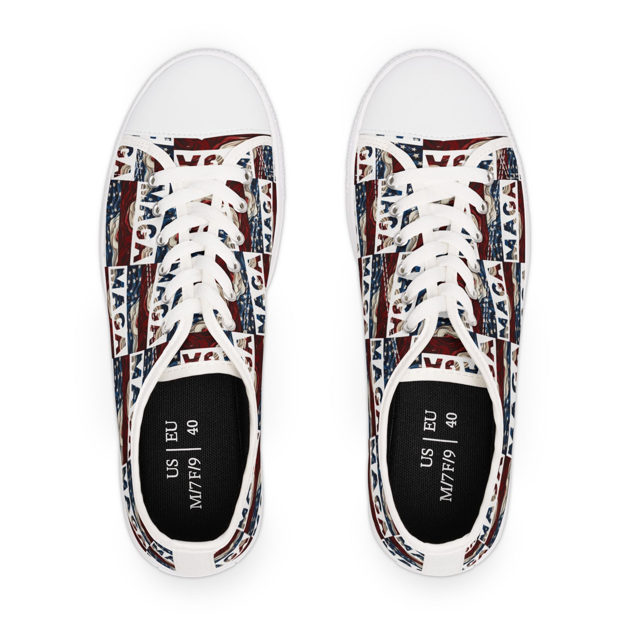 MAGA Red white and blue Women's Low Top Sneakers