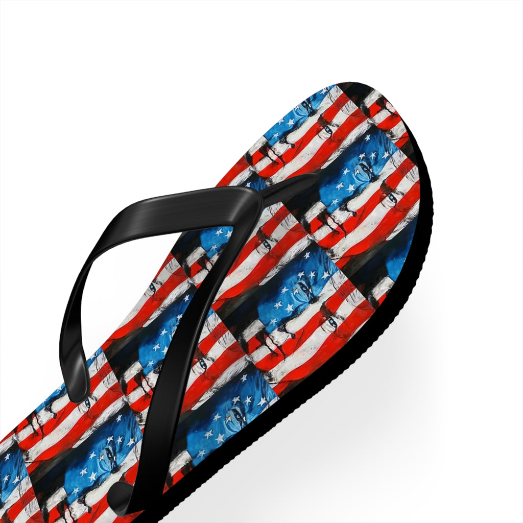 American Flag Trump Flip Flops