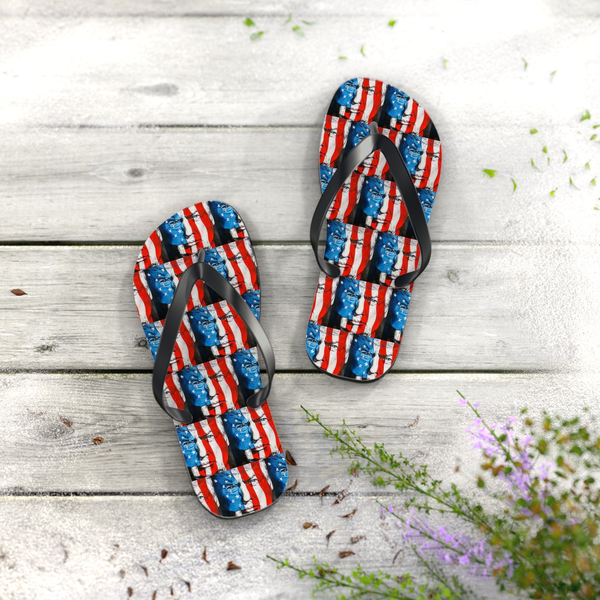 American Flag Trump Flip Flops