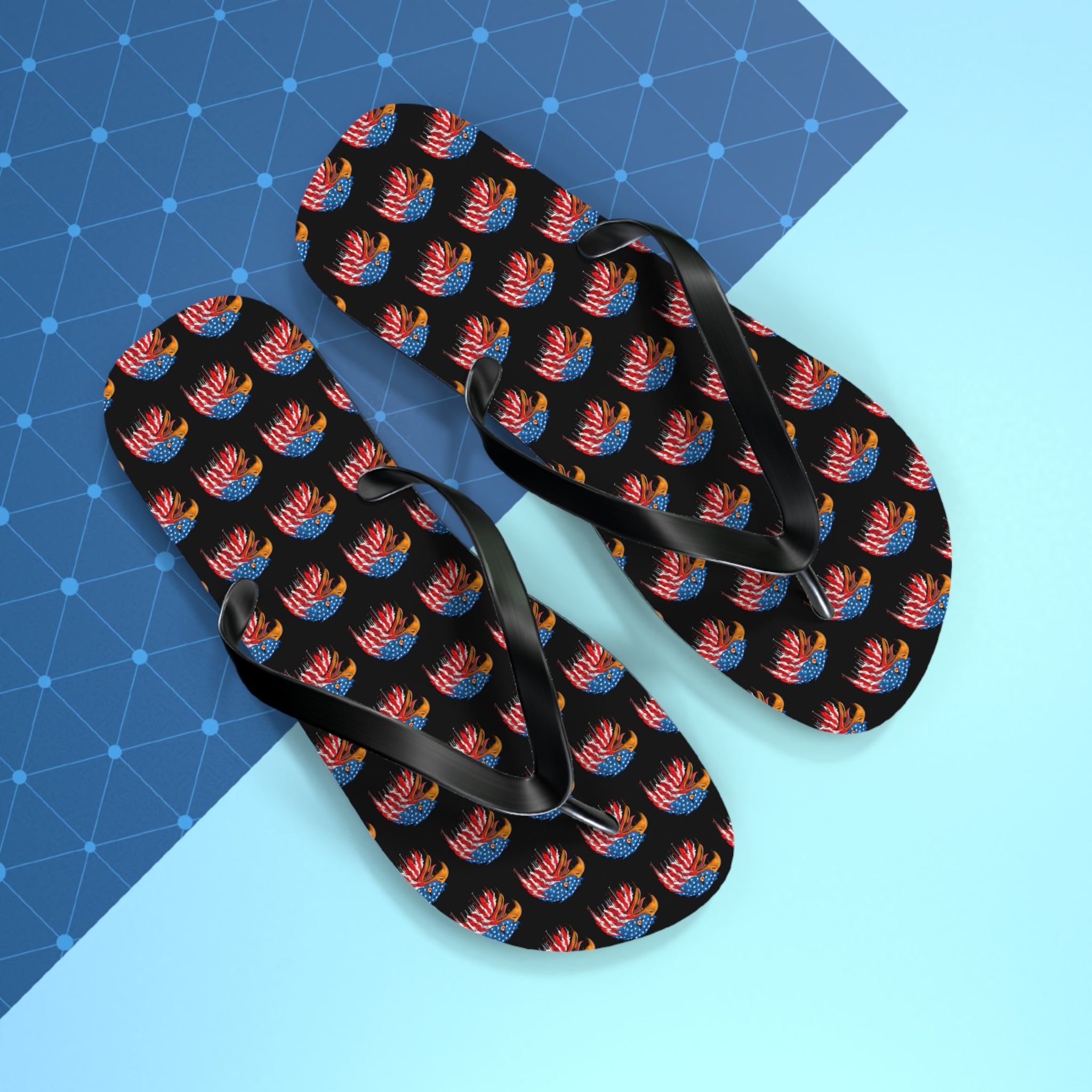 American Flag Eagle Flip Flops