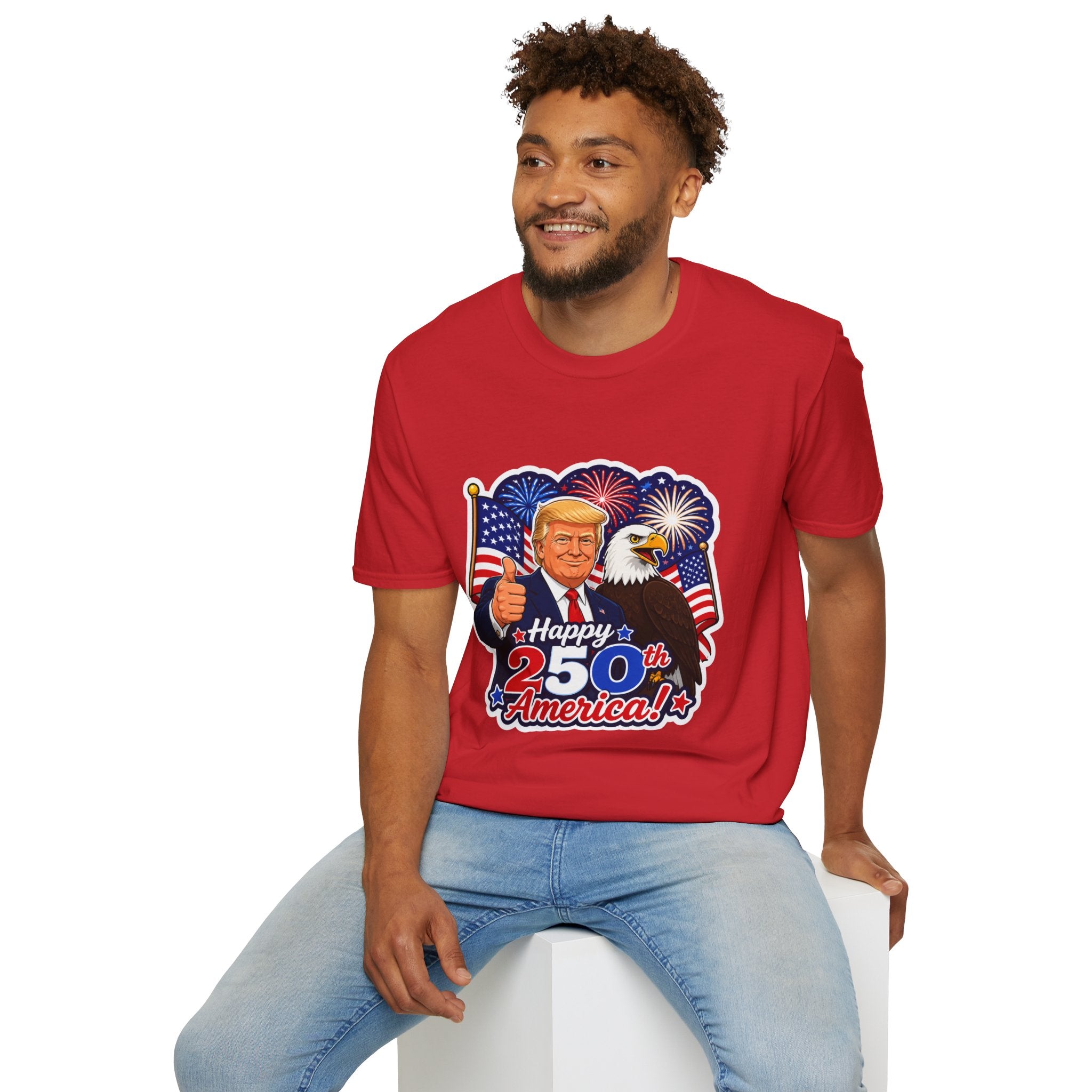 "Happy 250th America" with Trump, Eagle & Flag T-shirt