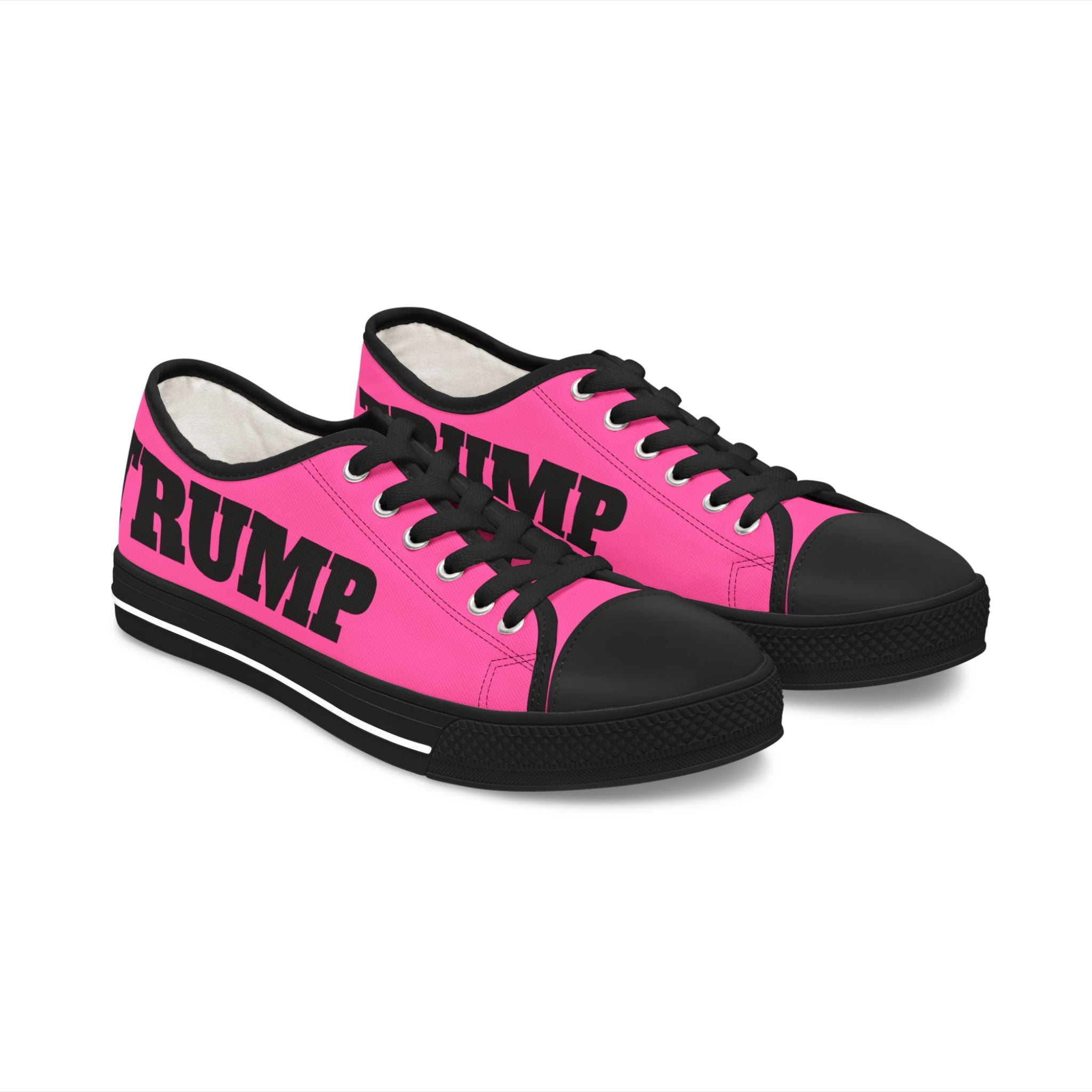 Hot Pink Trump Women's Low Top Sneakers Shoes