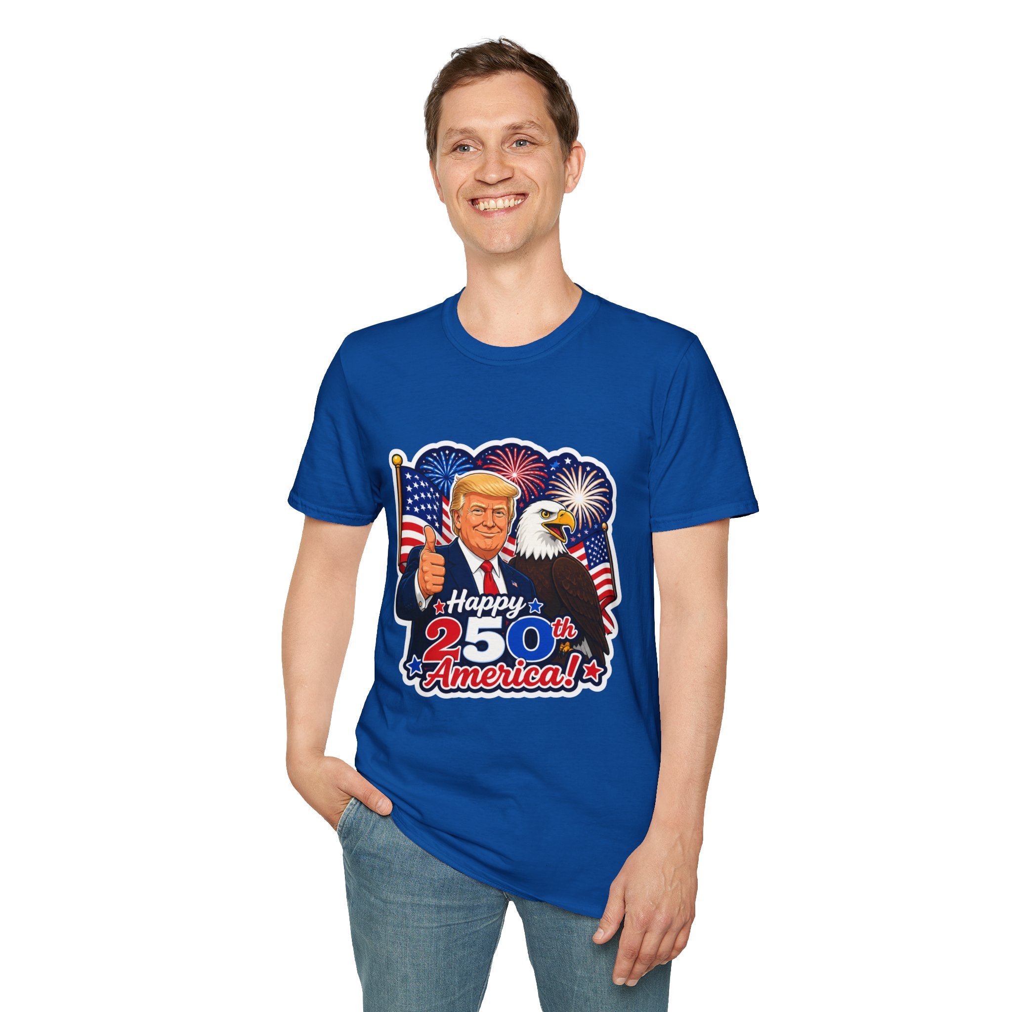 "Happy 250th America" with Trump, Eagle & Flag T-shirt