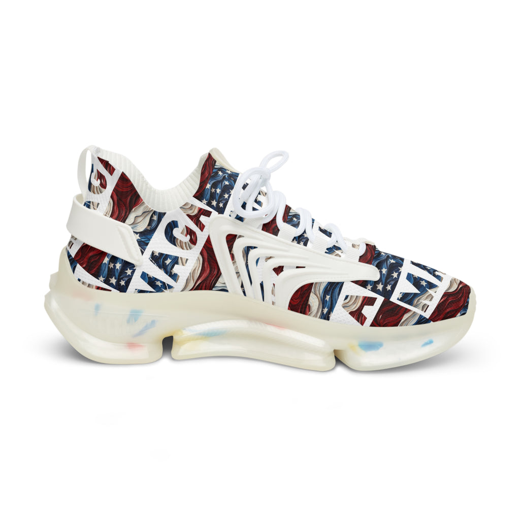 MAGA Red White and Blue Men's Mesh Sneakers