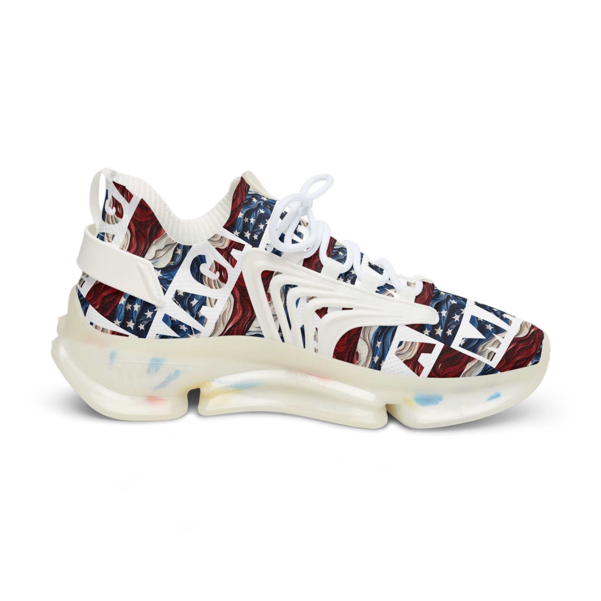 MAGA Red White and Blue Men's Mesh Sneakers