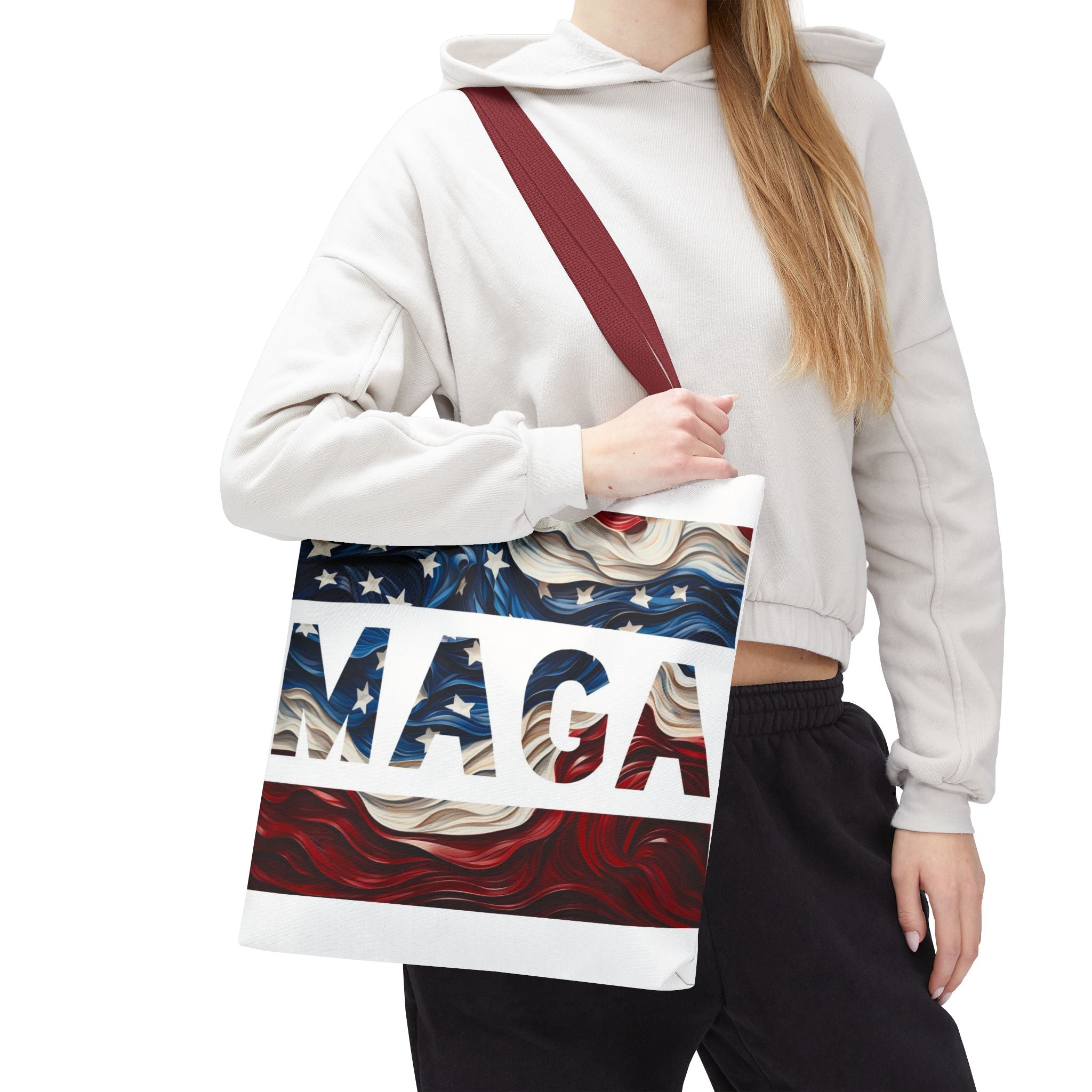 MAGA Red White & Blue Beach Travel Tote Bag