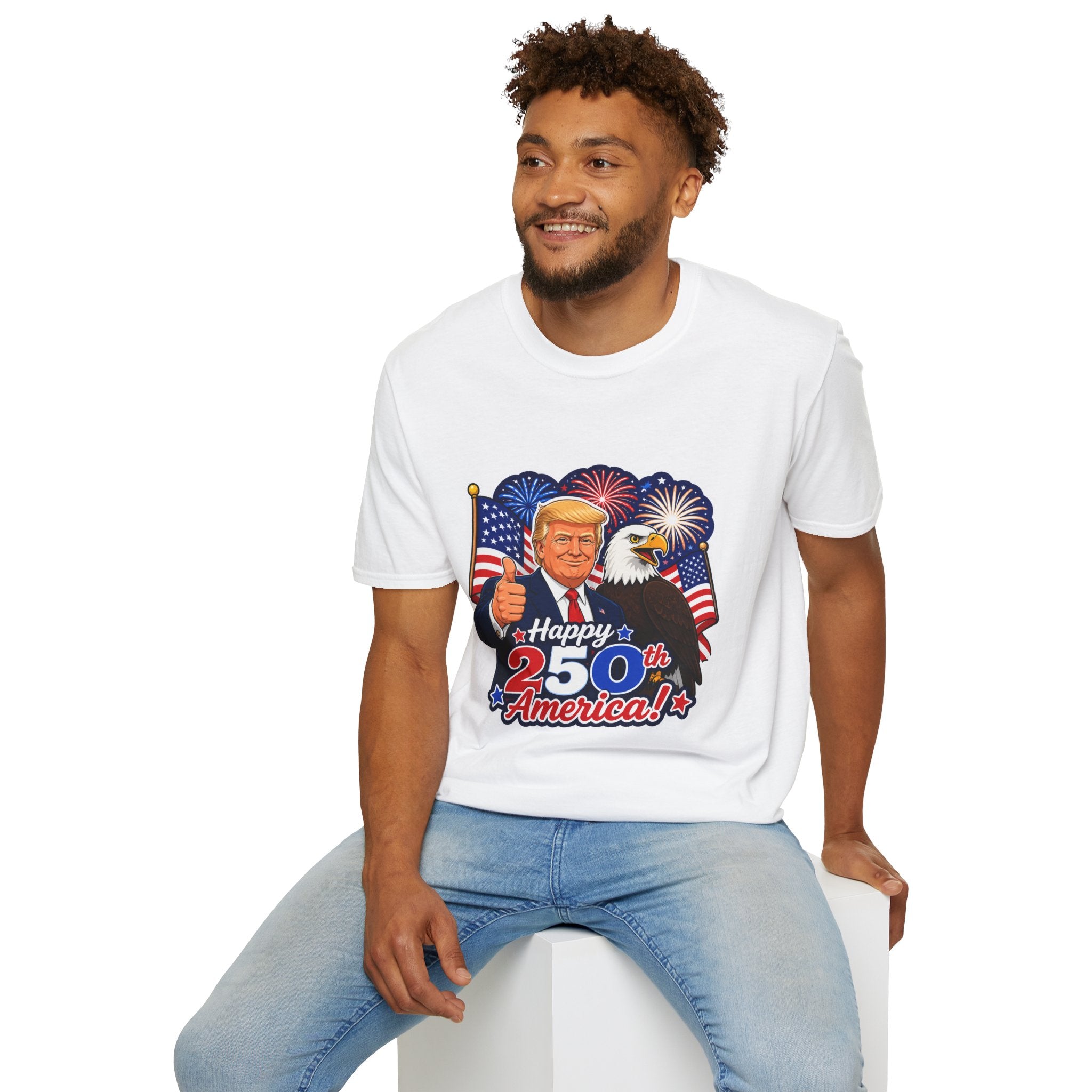 "Happy 250th America" with Trump, Eagle & Flag T-shirt