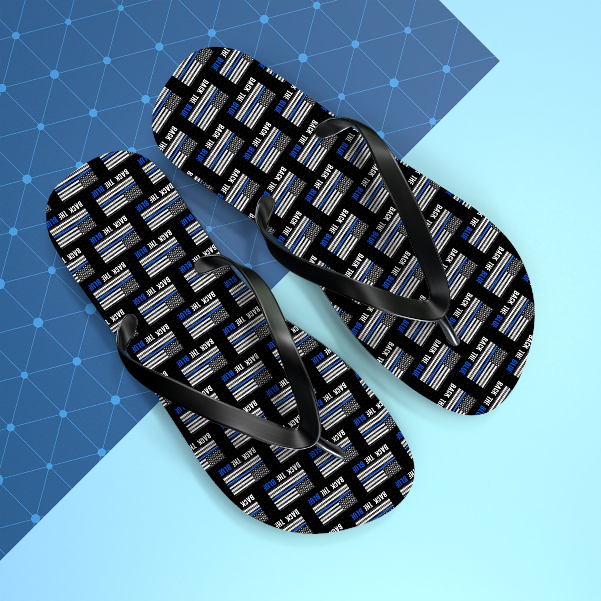 Back the Blue Flip Flops