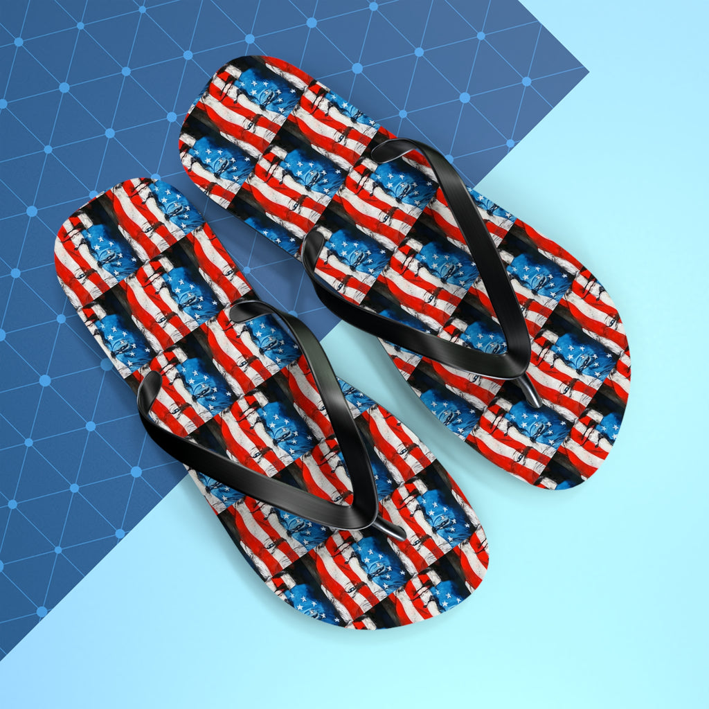 American Flag Trump Flip Flops