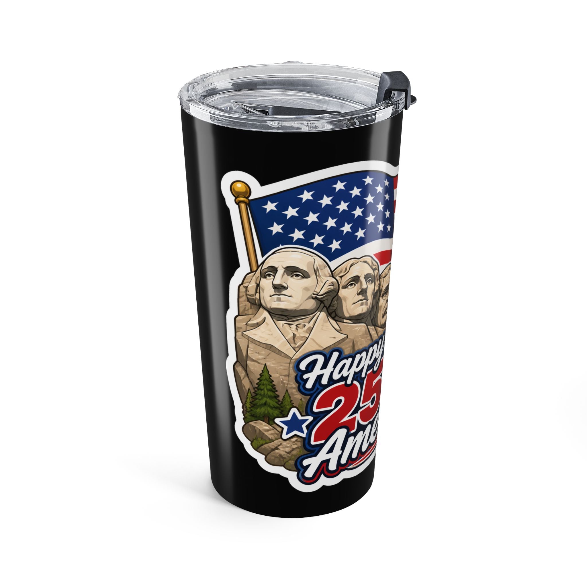 Happy 250th America Trump on Mount Rushmore Travel Cup 20oz