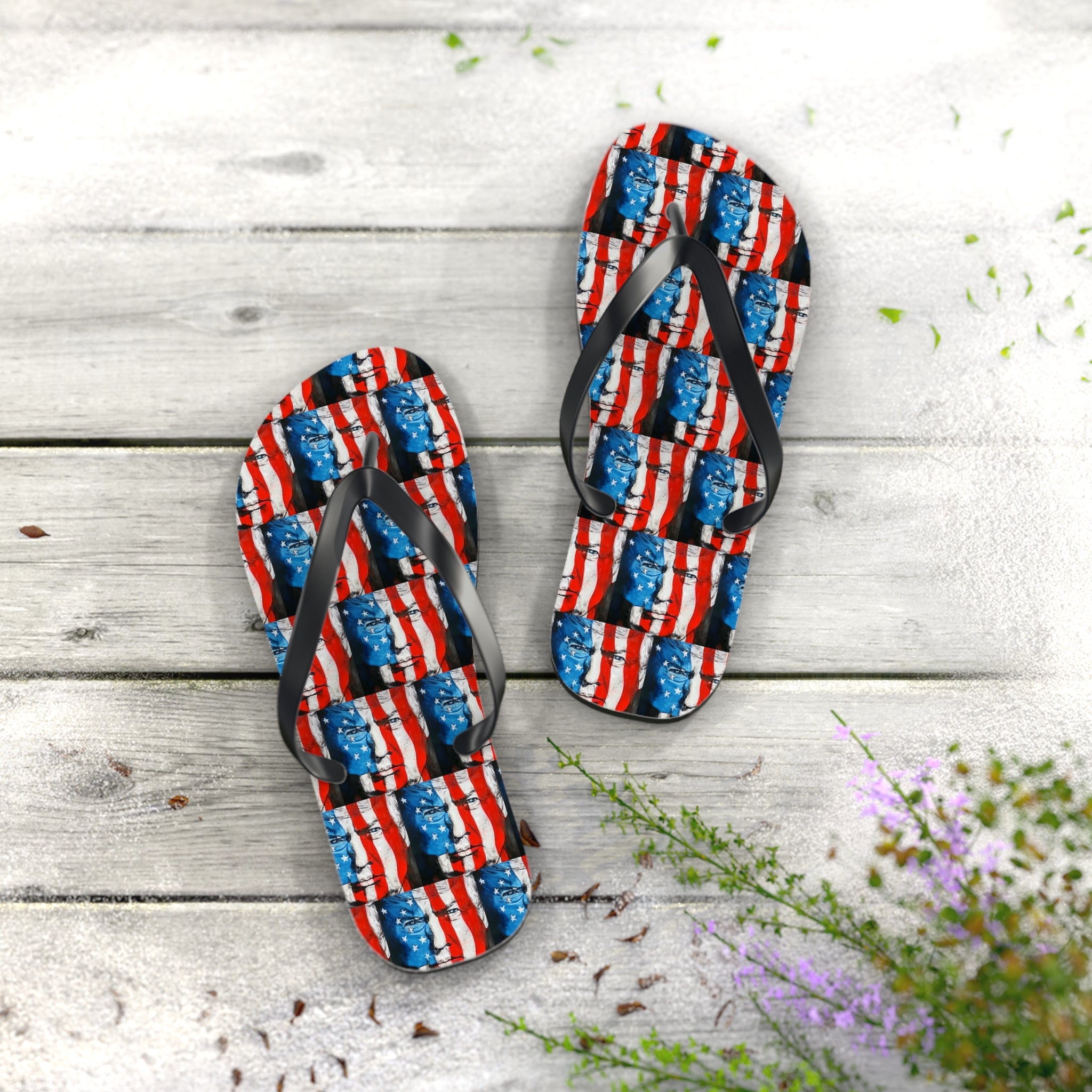 American Flag Trump Flip Flops