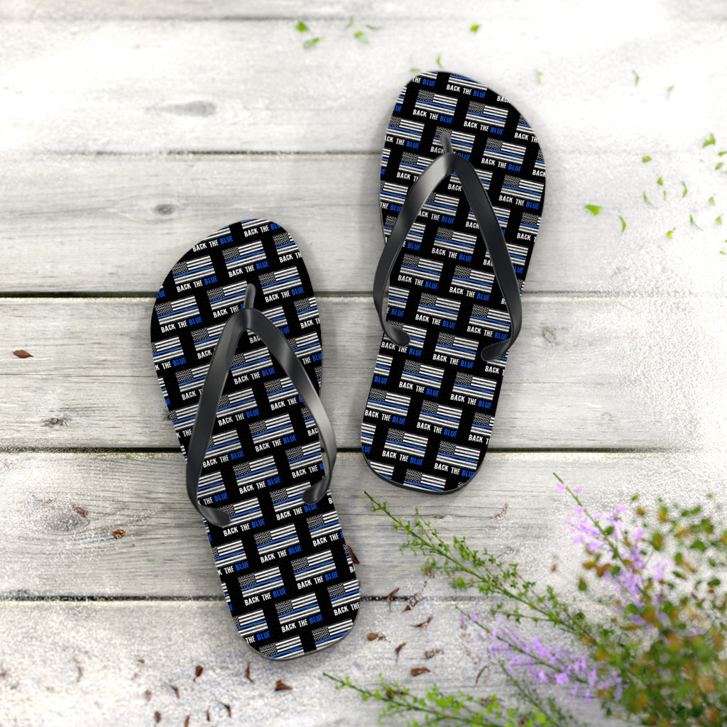 Back the Blue Flip Flops
