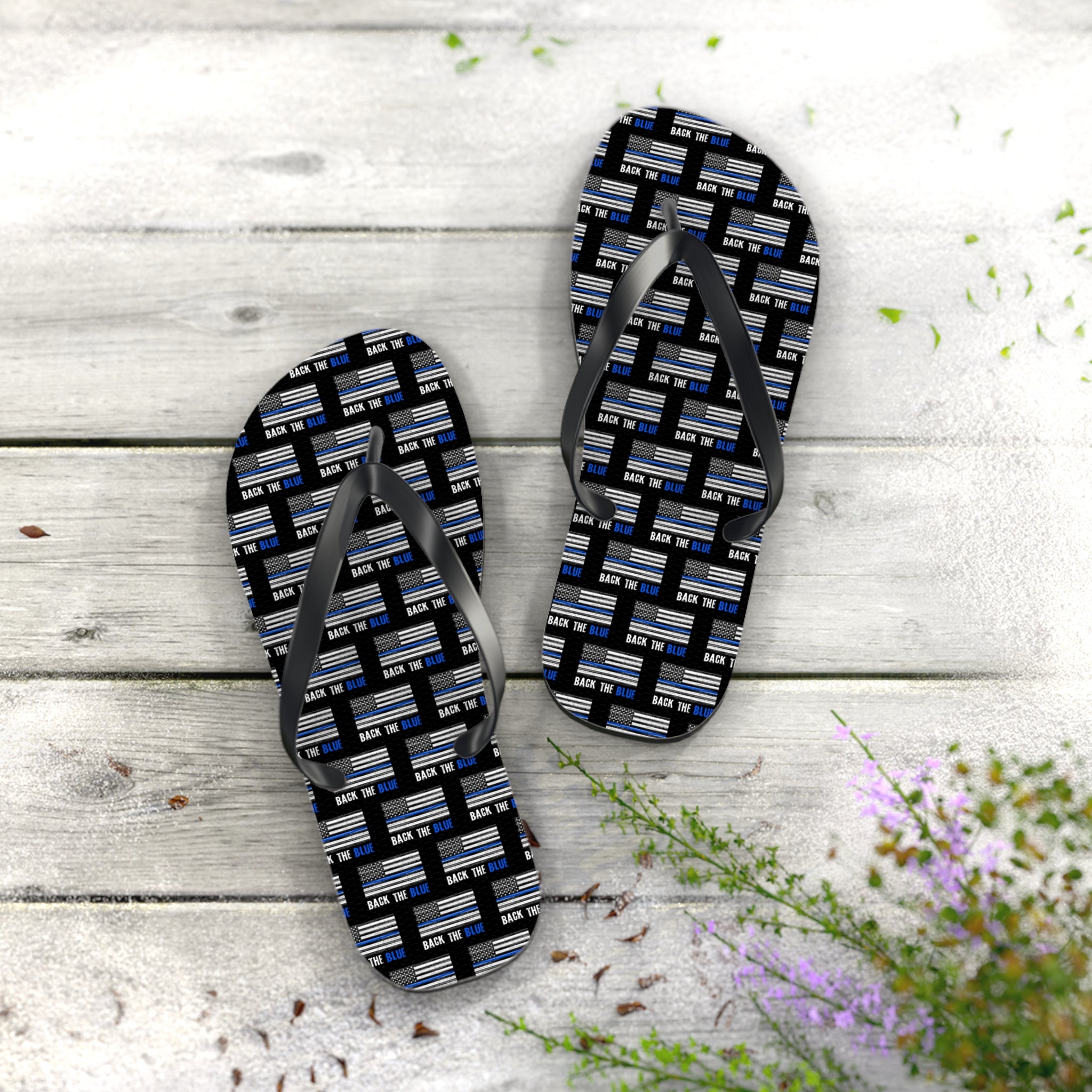 Back the Blue Flip Flops