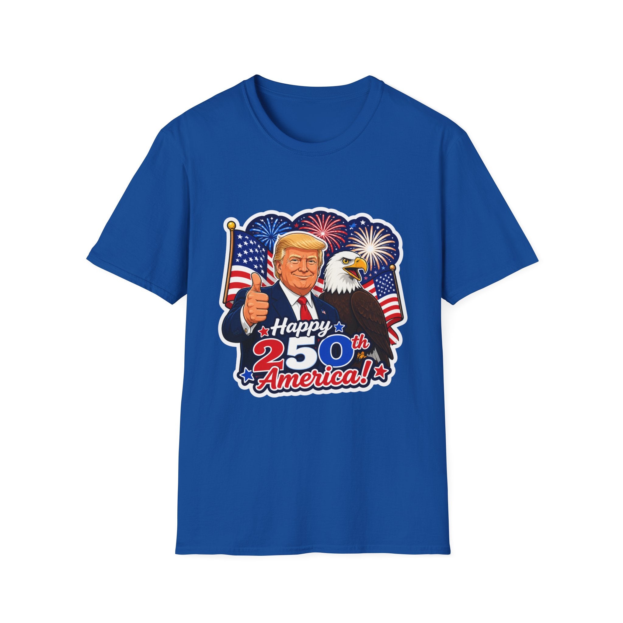 "Happy 250th America" with Trump, Eagle & Flag T-shirt