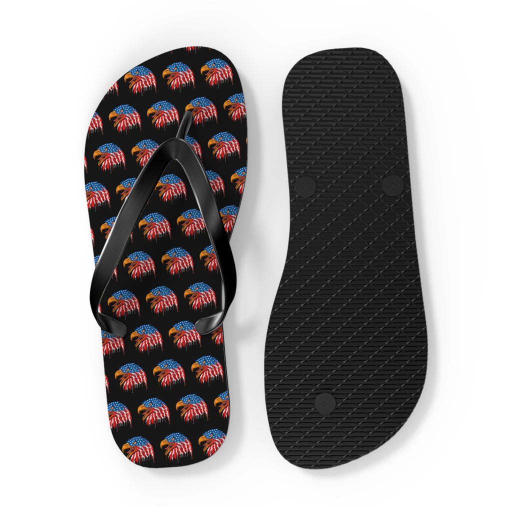 American Flag Eagle Flip Flops