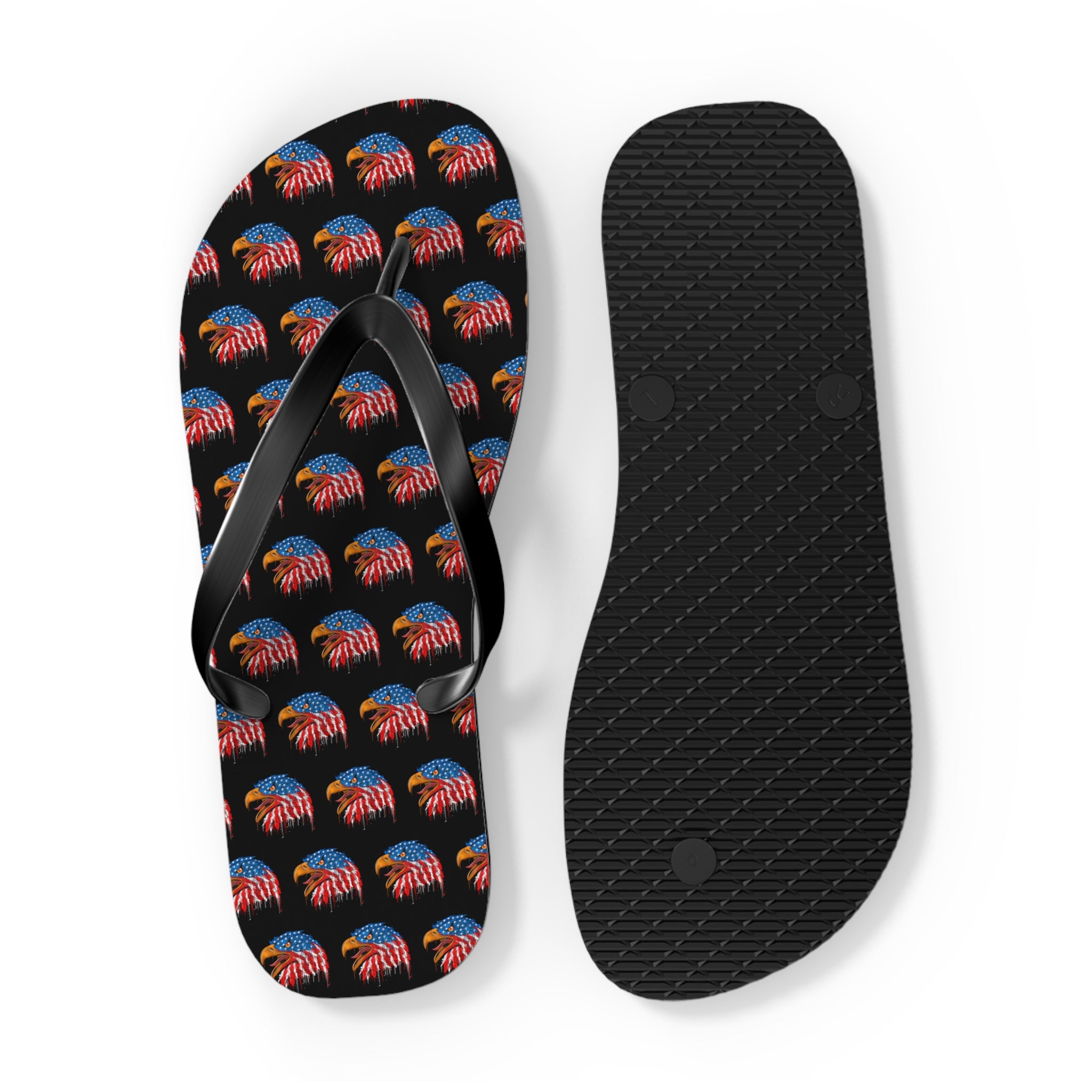 American Flag Eagle Flip Flops
