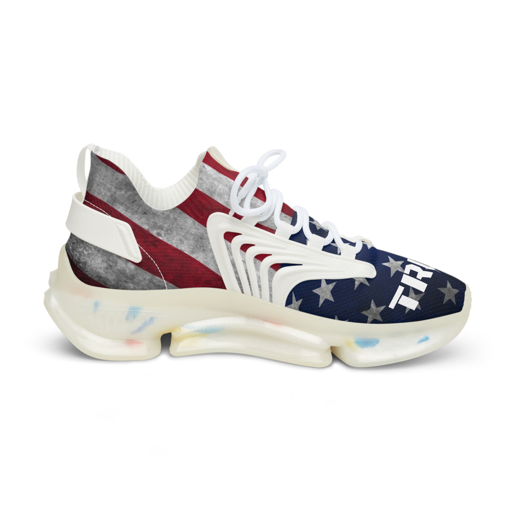 Trump American Flag Red White and Blue MAGA Men's Mesh Sneakers Shoes