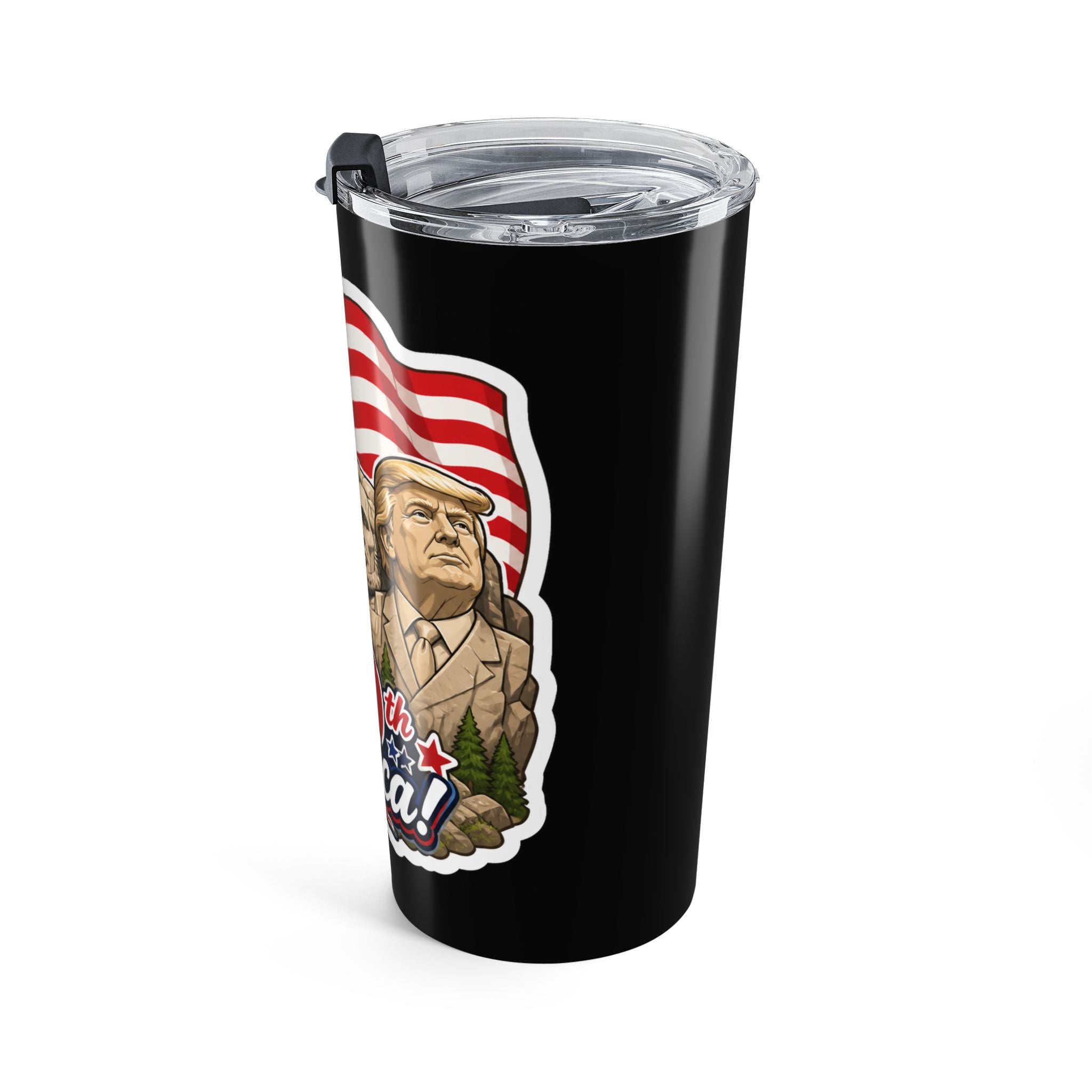 Happy 250th America Trump on Mount Rushmore Travel Cup 20oz