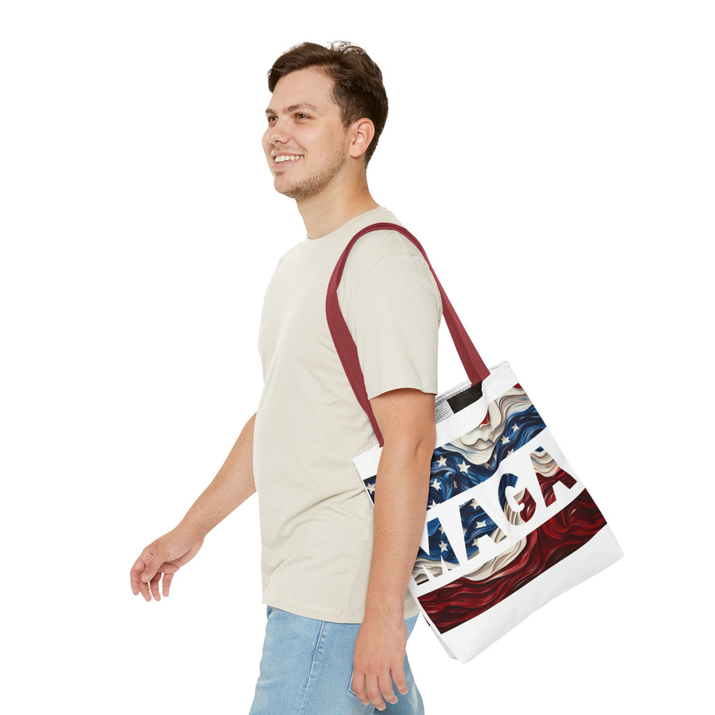 MAGA Red White & Blue Beach Travel Tote Bag