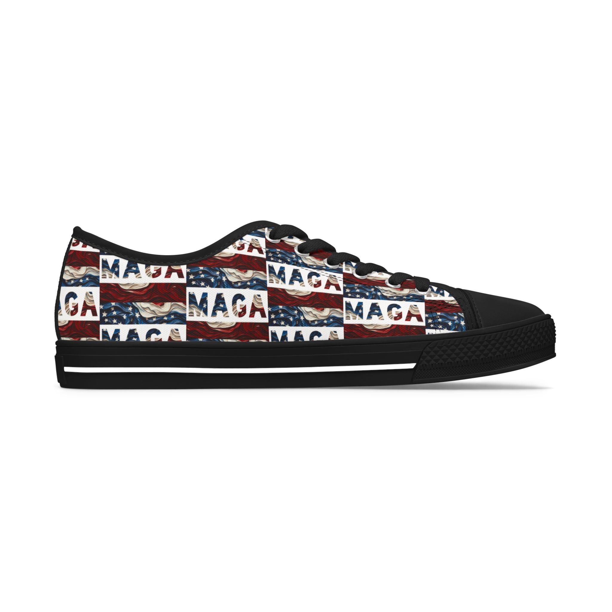 MAGA Red white and blue Women's Low Top Sneakers