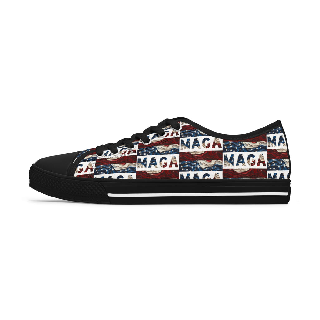 MAGA Red white and blue Women's Low Top Sneakers