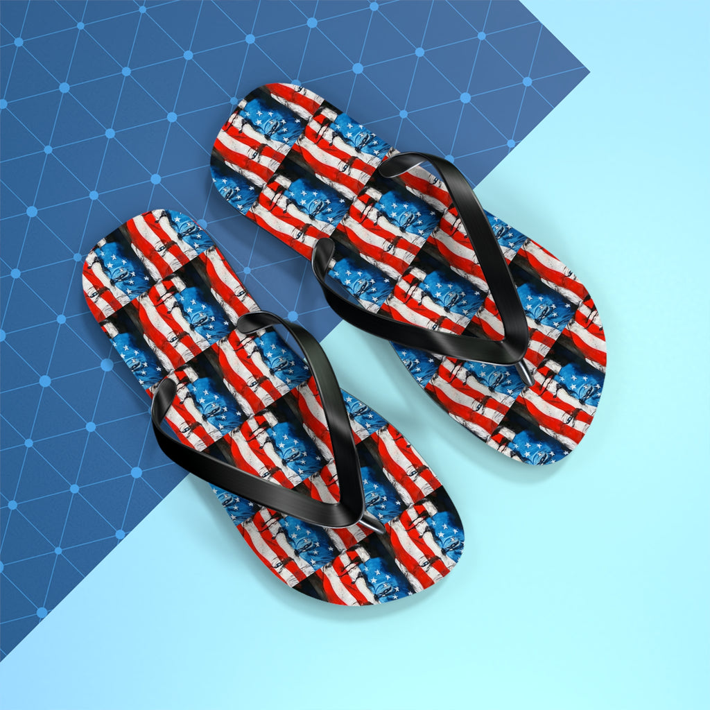 American Flag Trump Flip Flops