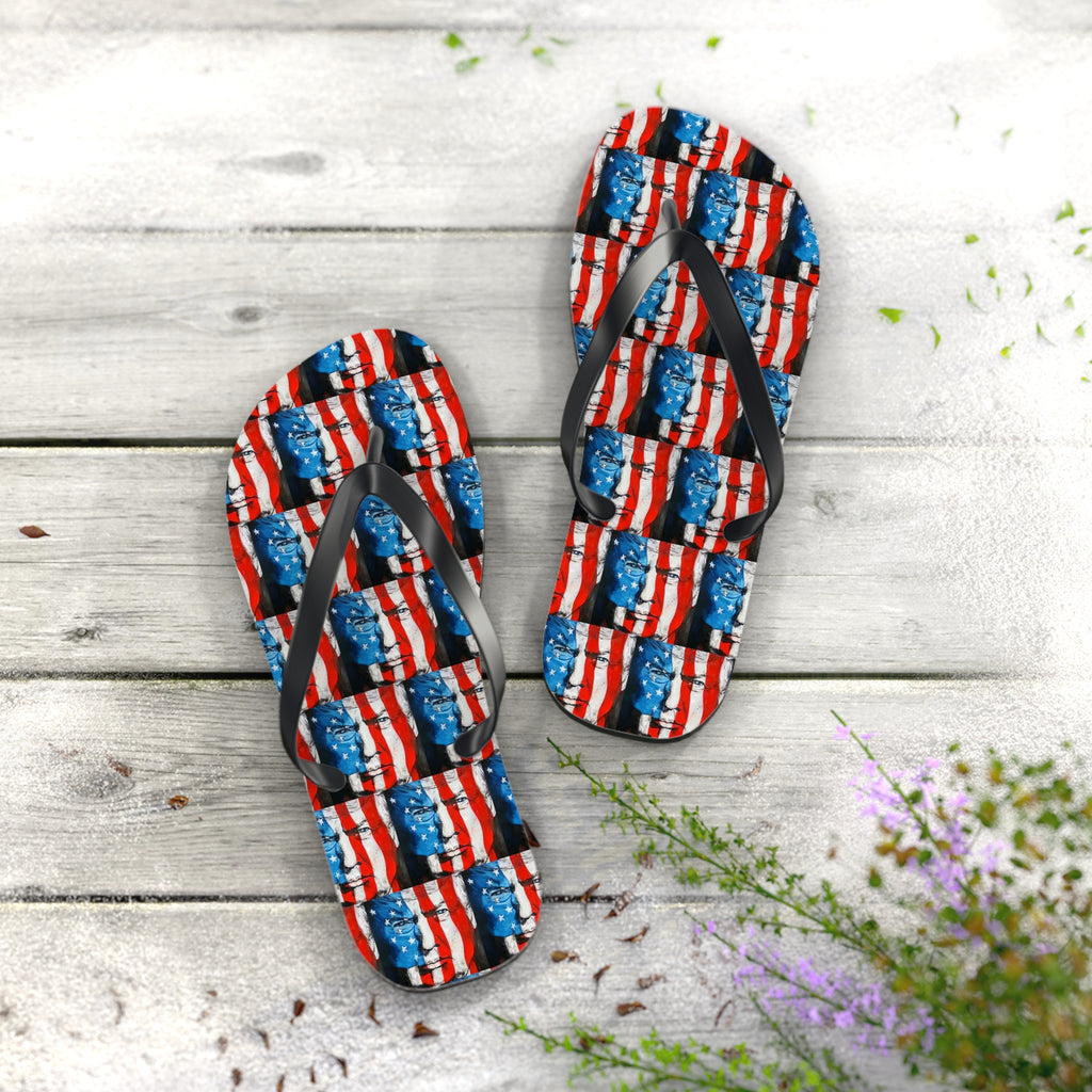 American Flag Trump Flip Flops