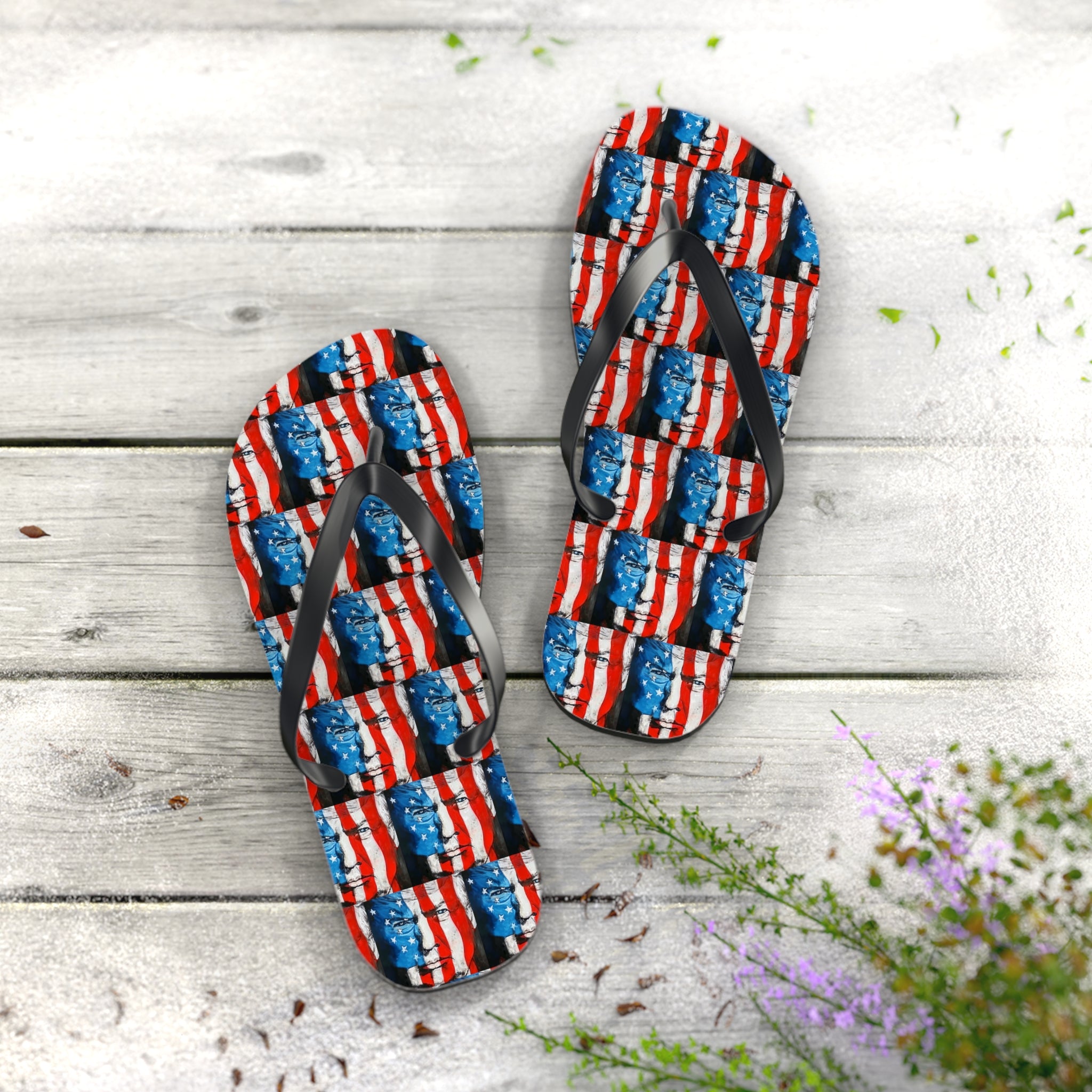 American Flag Trump Flip Flops