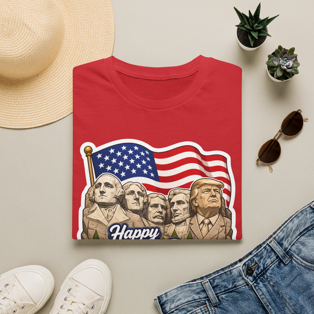 Trump on Mt. Rushmore "Happy 250th America" T-shirt