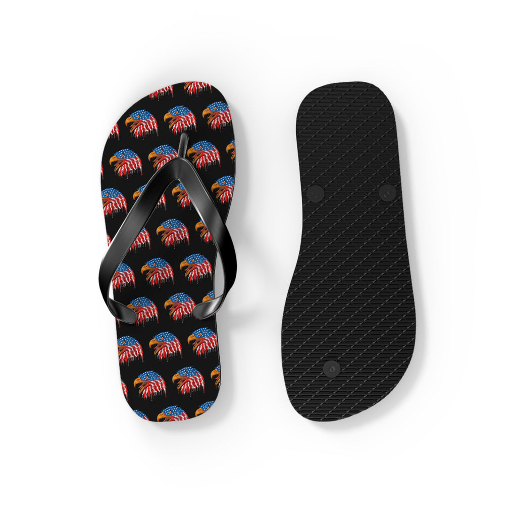 American Flag Eagle Flip Flops
