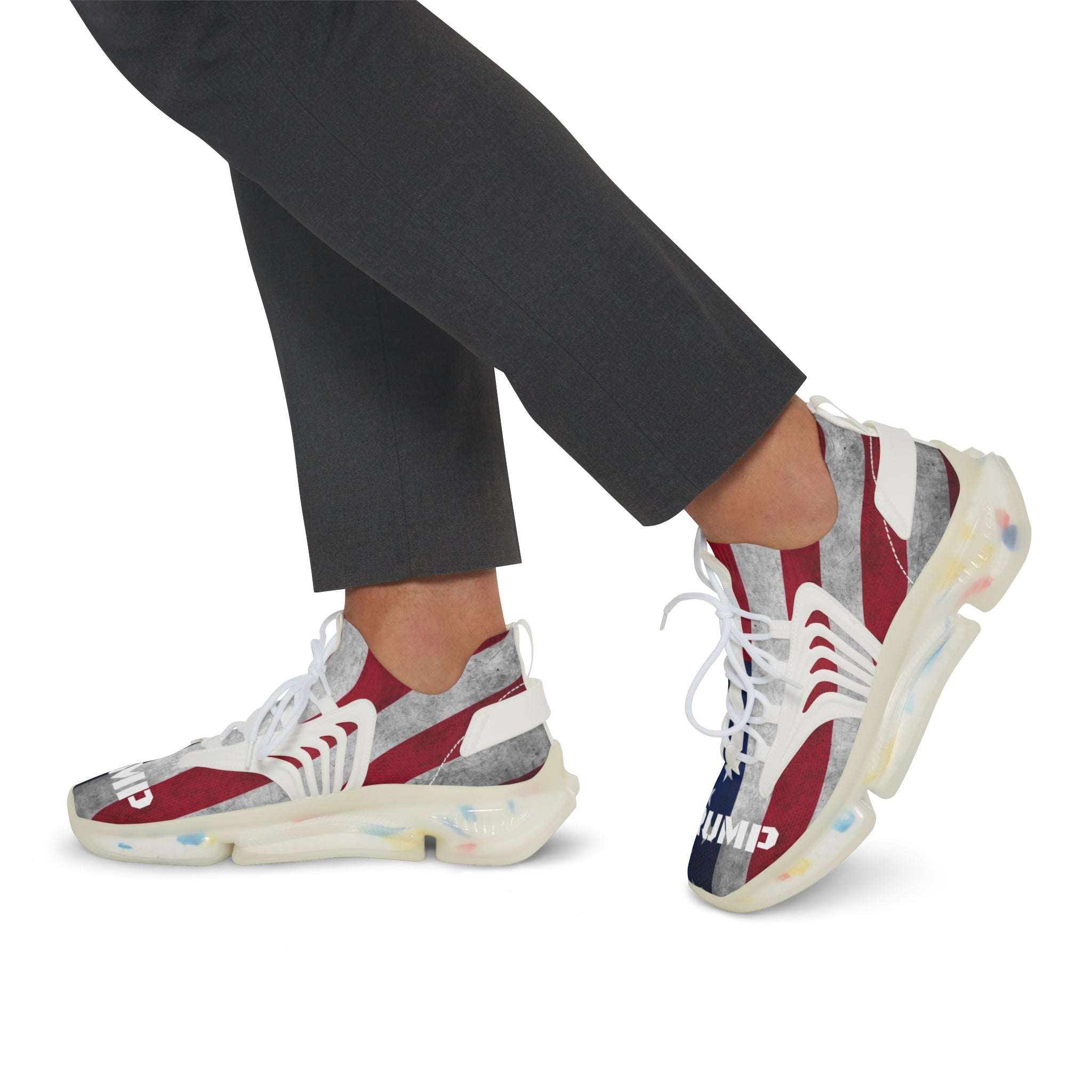 Trump American Flag Red White and Blue MAGA Men's Mesh Sneakers Shoes