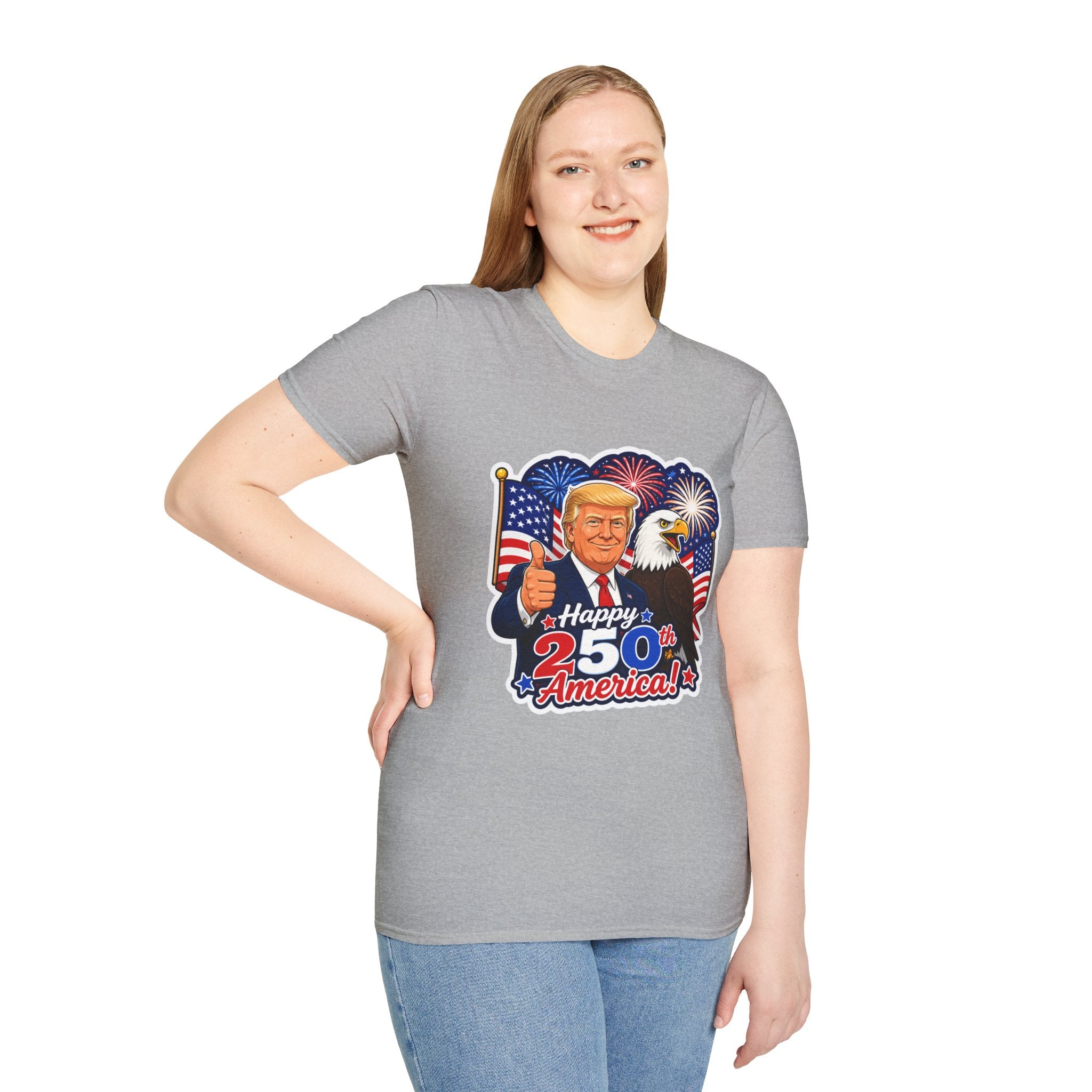 "Happy 250th America" with Trump, Eagle & Flag T-shirt