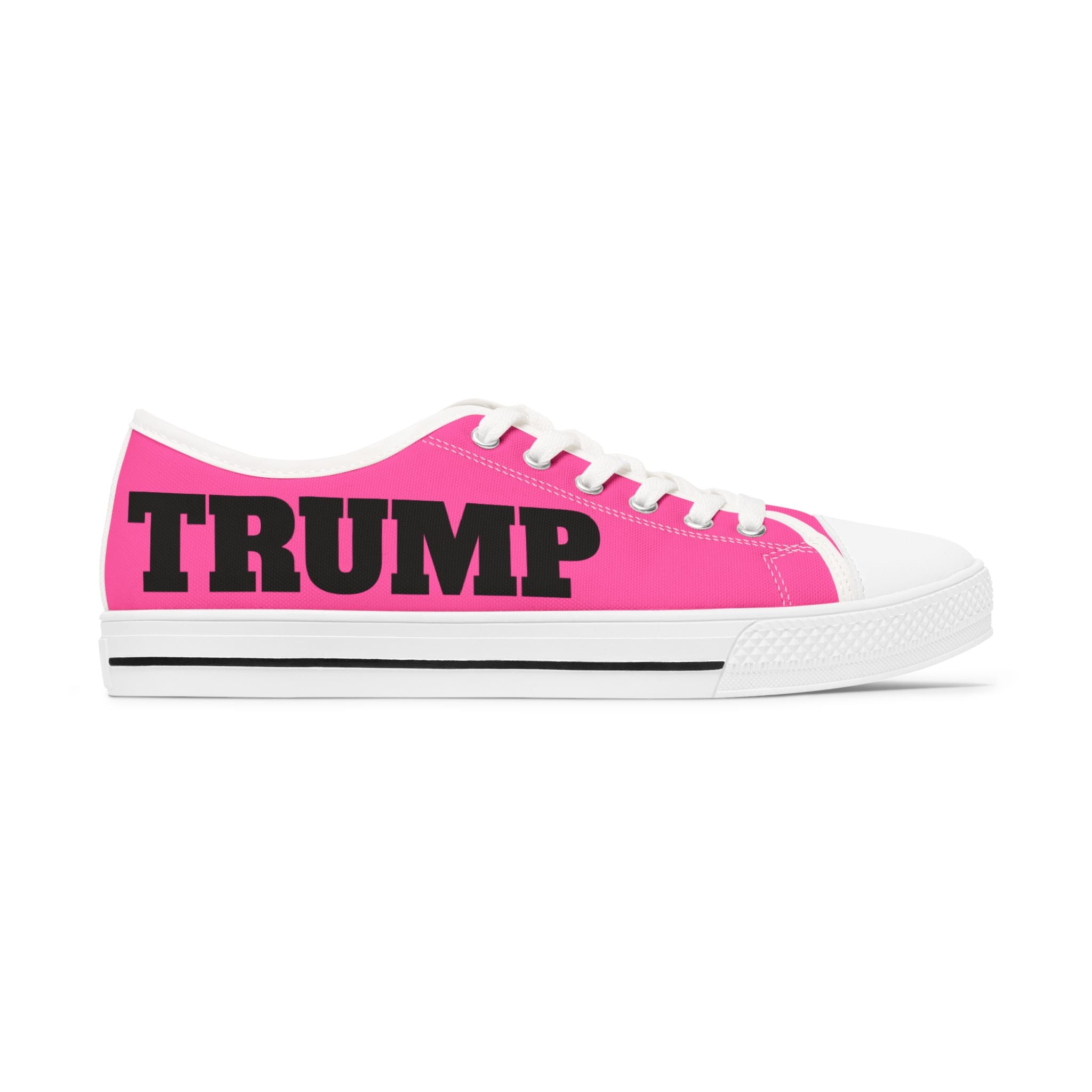 Hot Pink Trump Women's Low Top Sneakers Shoes