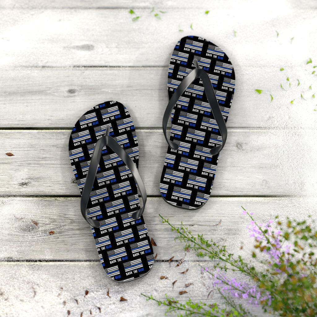 Back the Blue Flip Flops