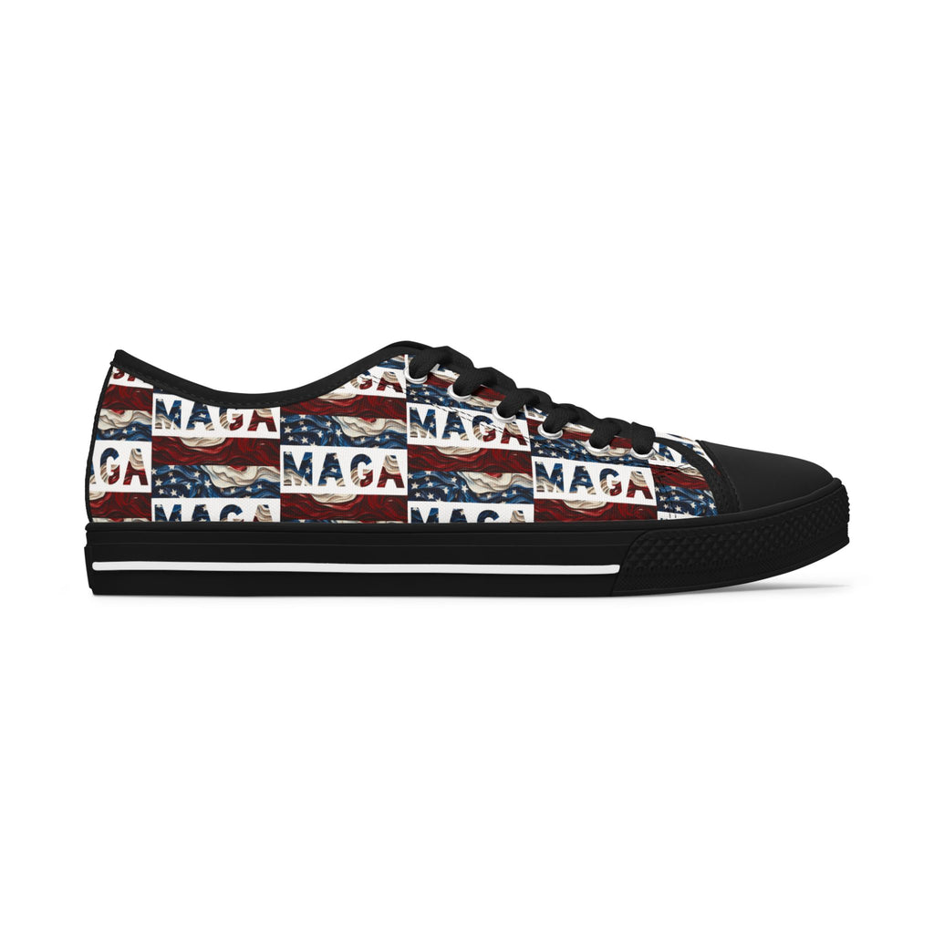 MAGA Red white and blue Women's Low Top Sneakers