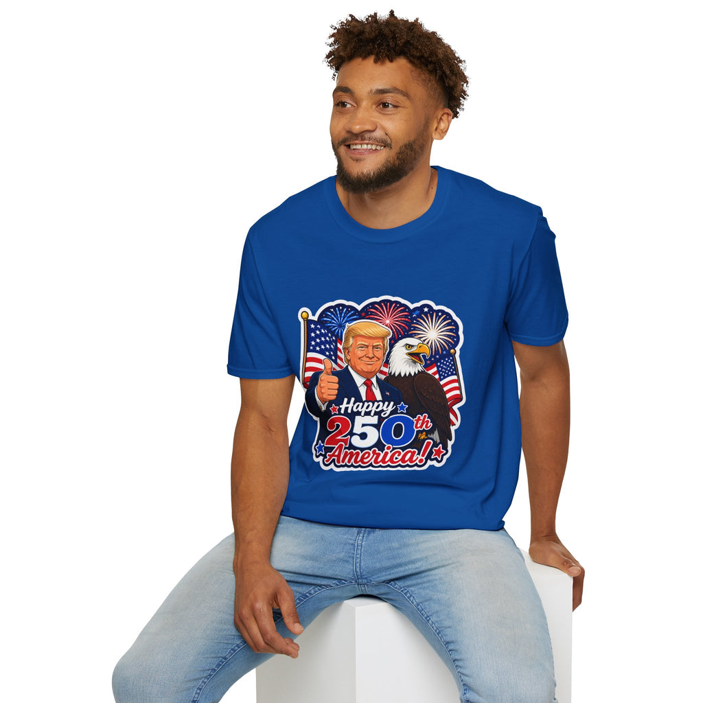 "Happy 250th America" with Trump, Eagle & Flag T-shirt