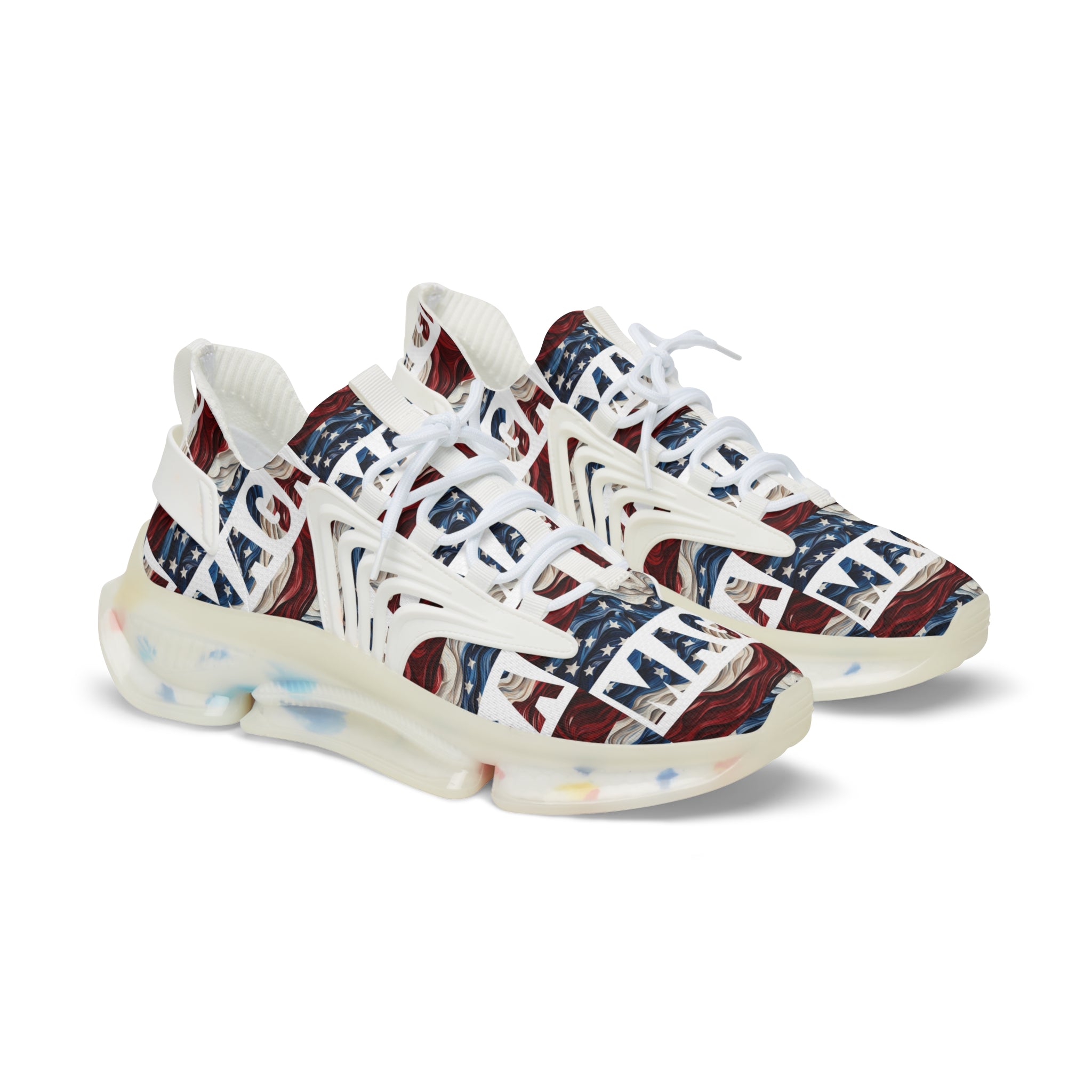 MAGA Red White and Blue Men's Mesh Sneakers